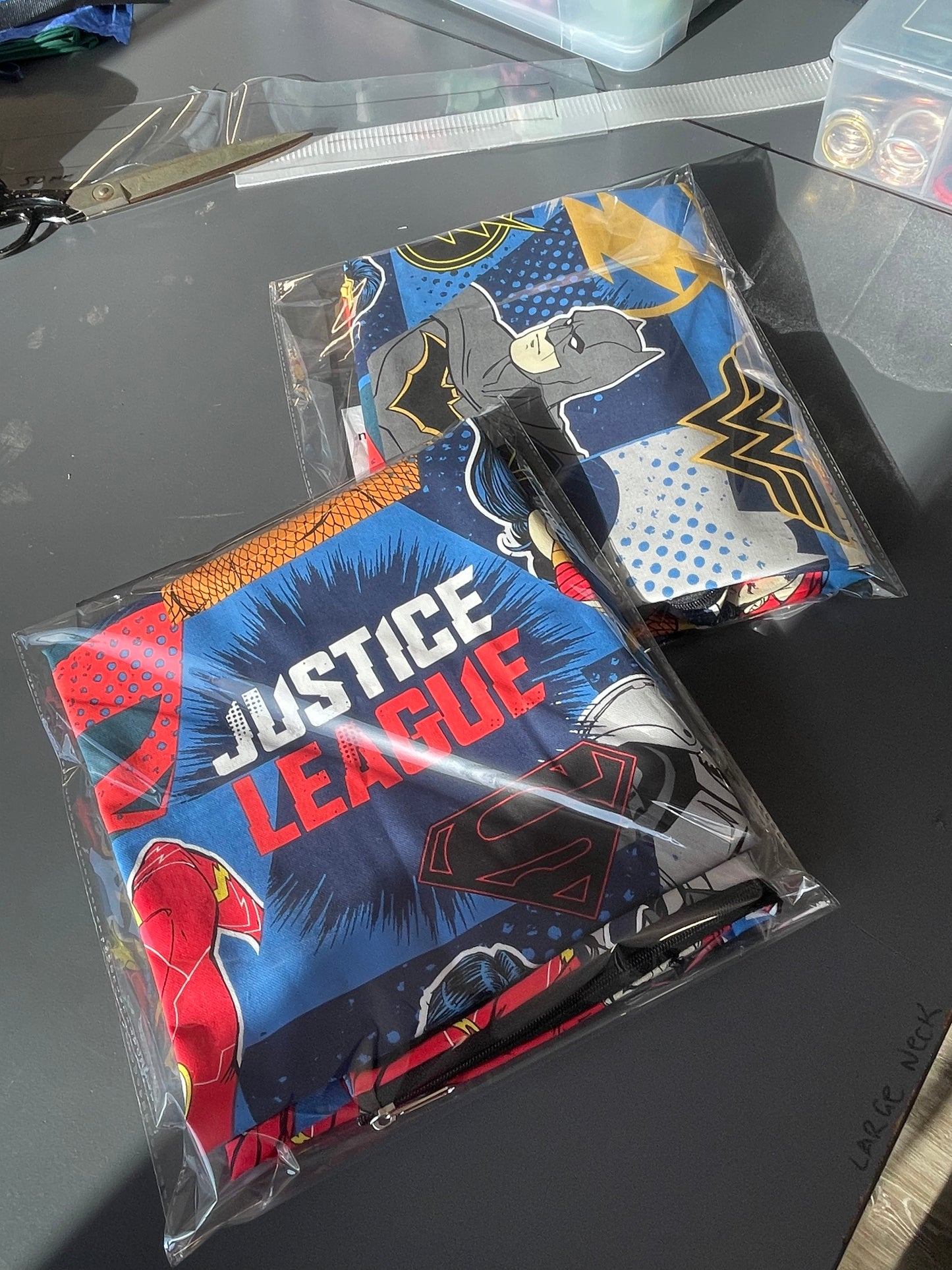 Cotton fabric ‘Justice League’ print  DIY Dog Bed cover only dogbed