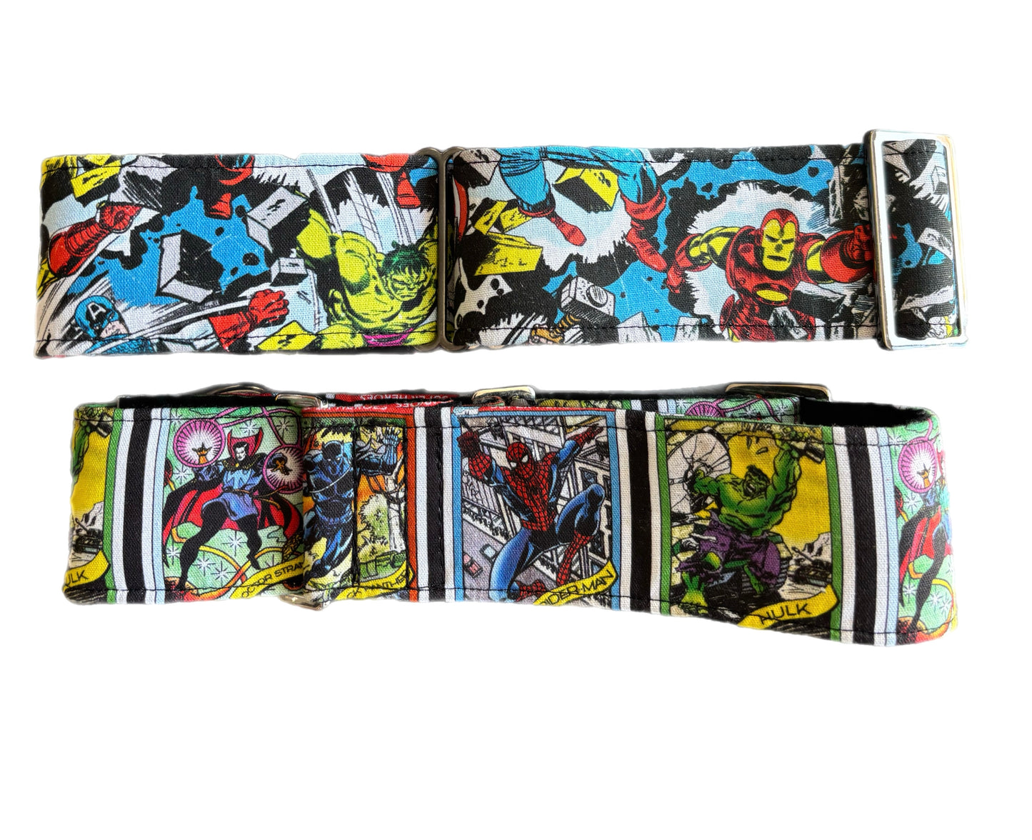 Only one of each! 50mm Cotton martingale collar plus go bag filled with treats. On sale