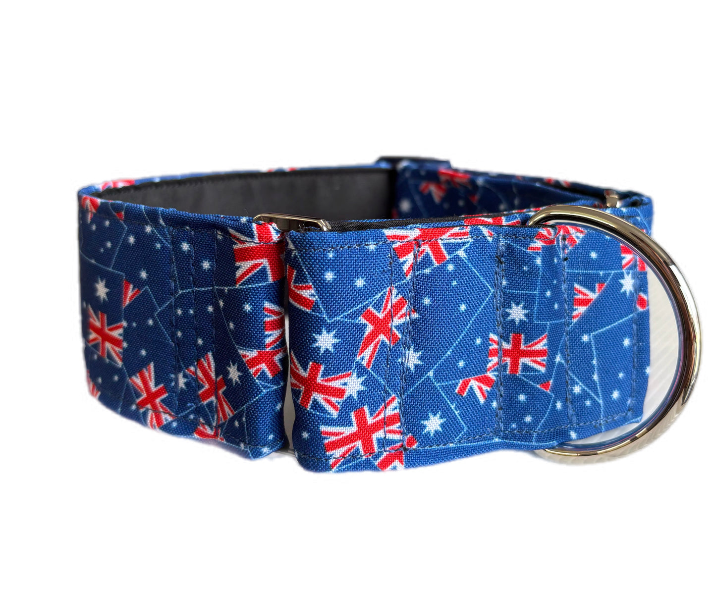 Australian flag Greyhound Martingale collar cotton covered 50mm width