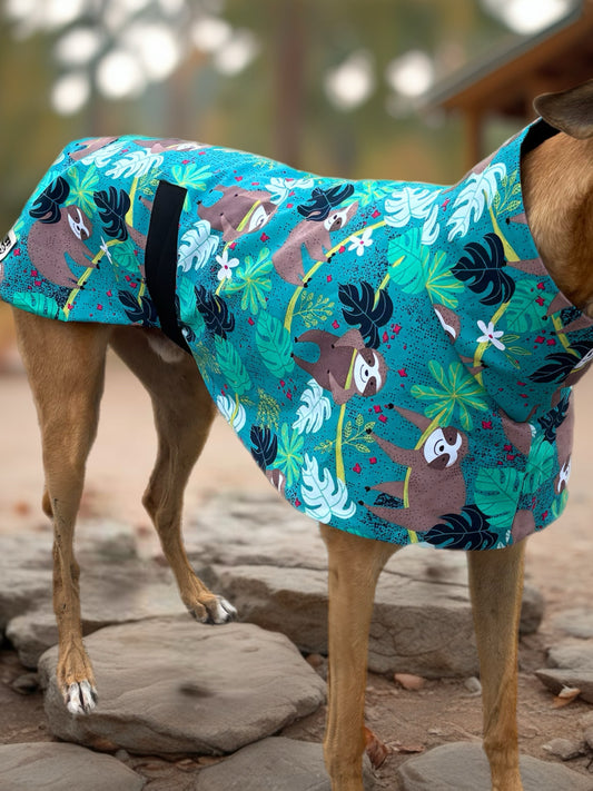 Smiling Sloth mid weight cotton & fleece greyhound sports coat