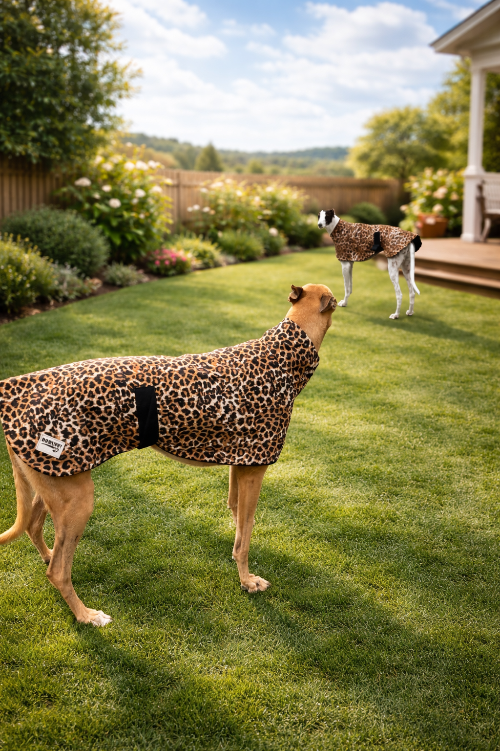 Wild luxe leopard print sports coat light weight cotton & fleece Autumn wear