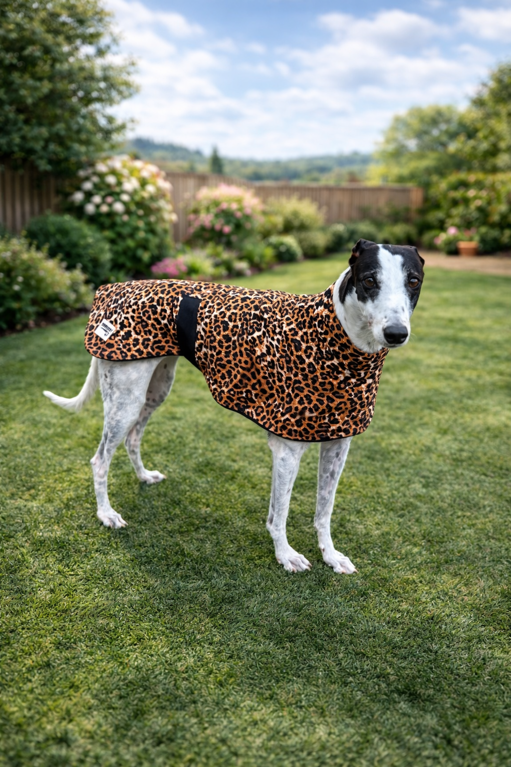 Wild luxe leopard print sports coat light weight cotton & fleece Autumn wear