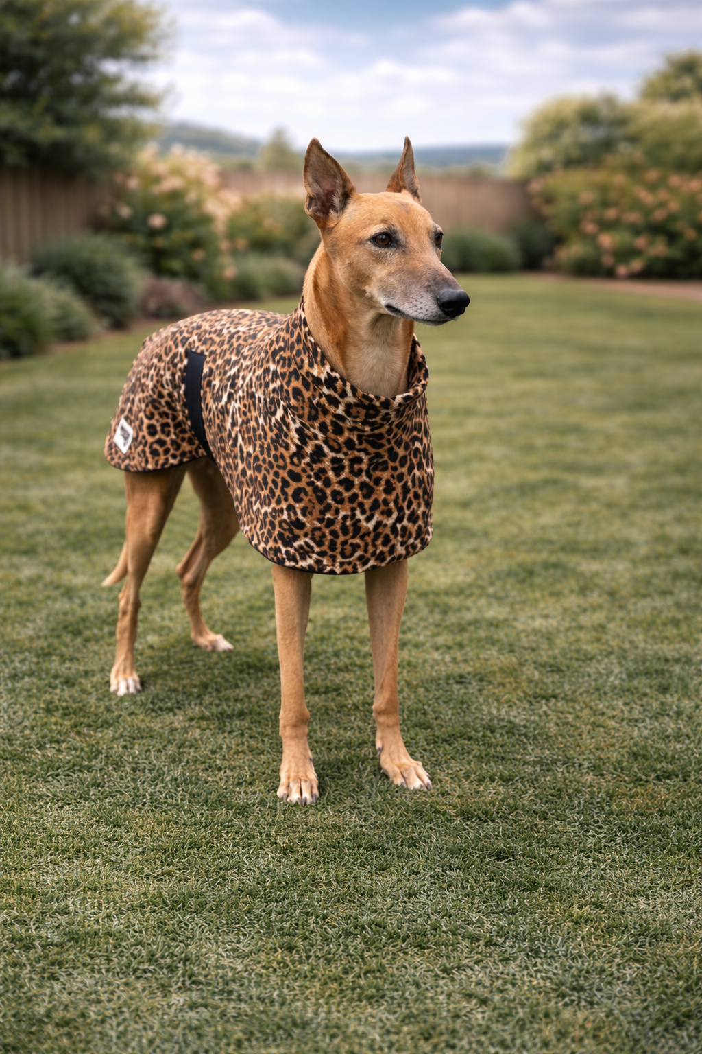 Wild luxe leopard print sports coat light weight cotton & fleece Autumn wear
