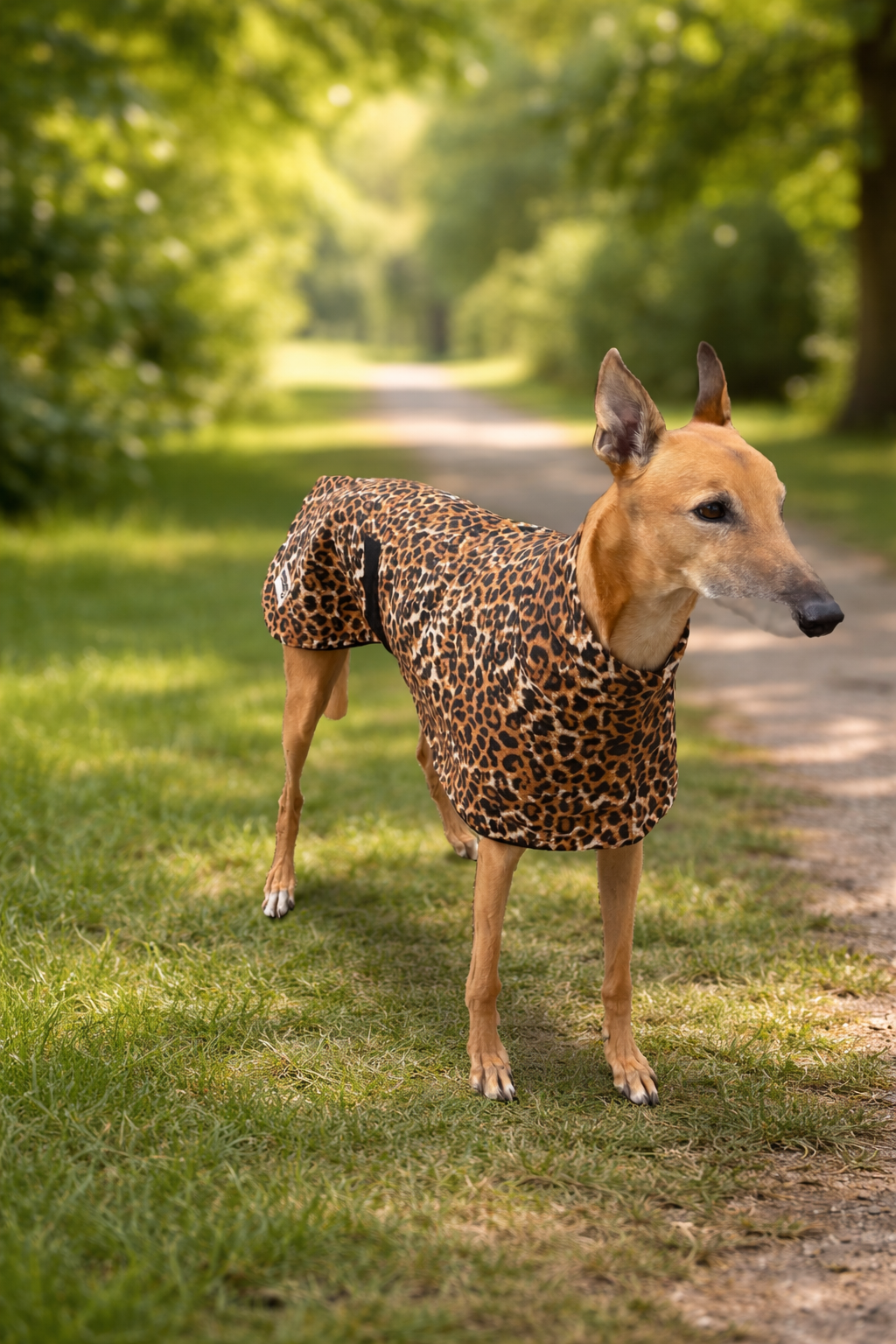 Wild luxe leopard print sports coat light weight cotton & fleece Autumn wear