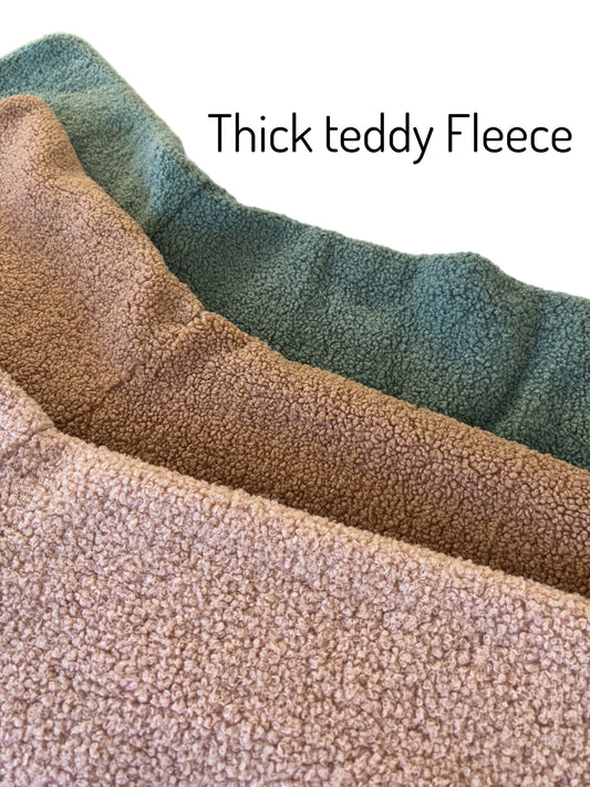 No Waiting, Just Warmth. DELUXE style. Thick teddy fleece. Unisex Greyhound coats ready to go