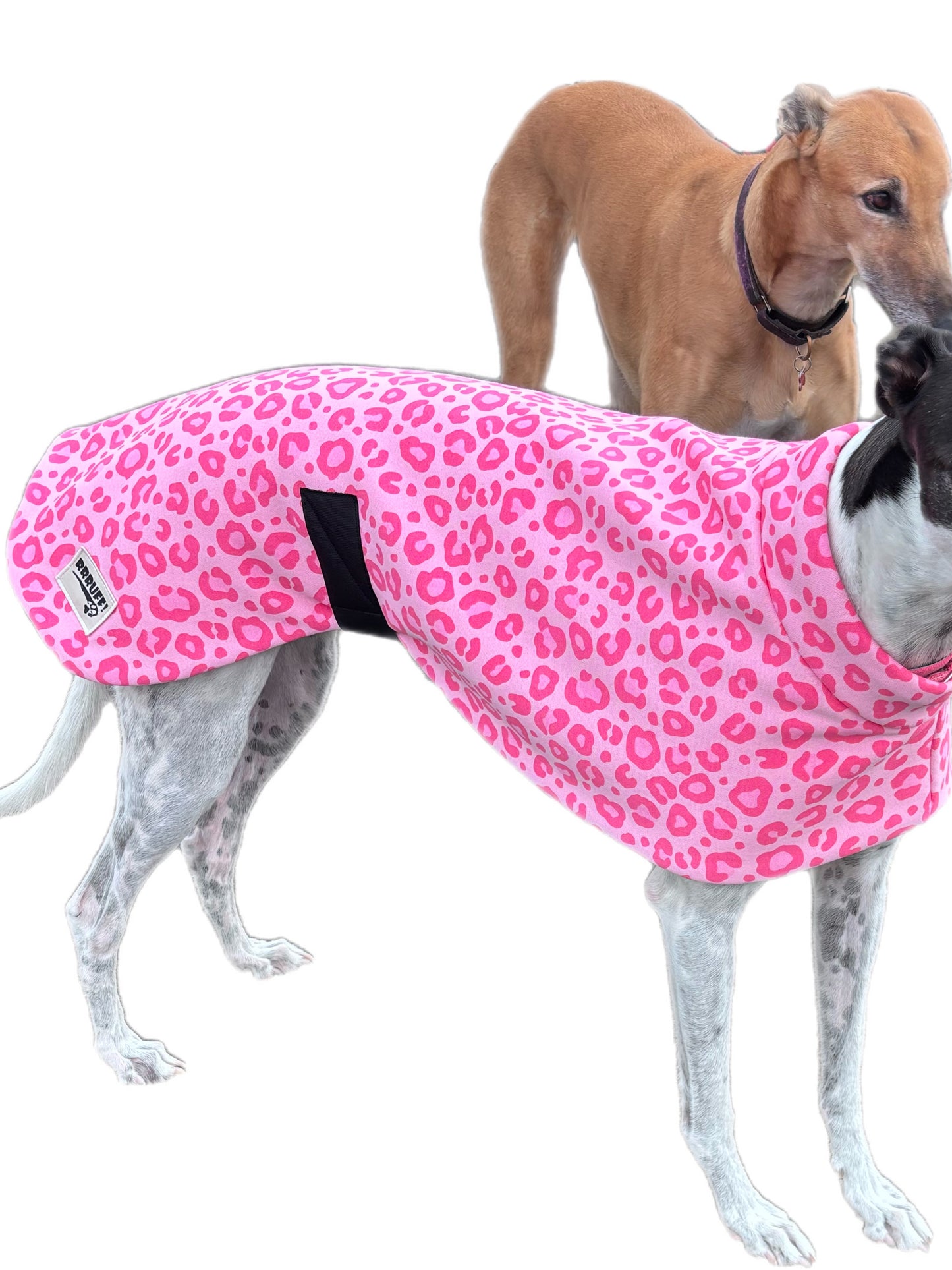 Pink leopard girly girl soft fleecy greyhound sport coat