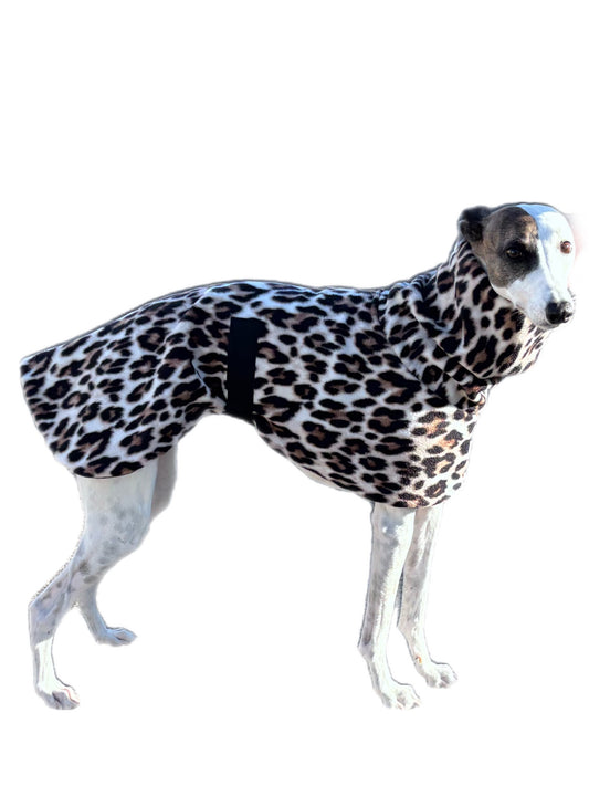 Wild luxe whippet polar fleece coat deluxe style huge neck