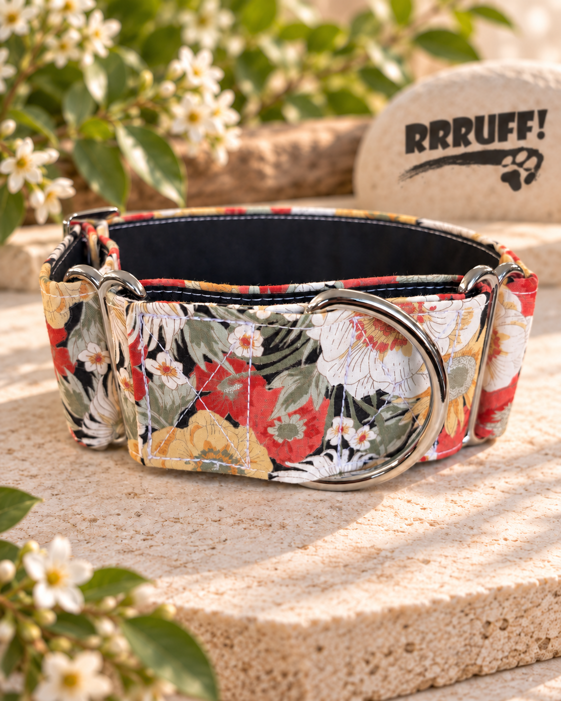 Vintage bloom cotton Martingale collar