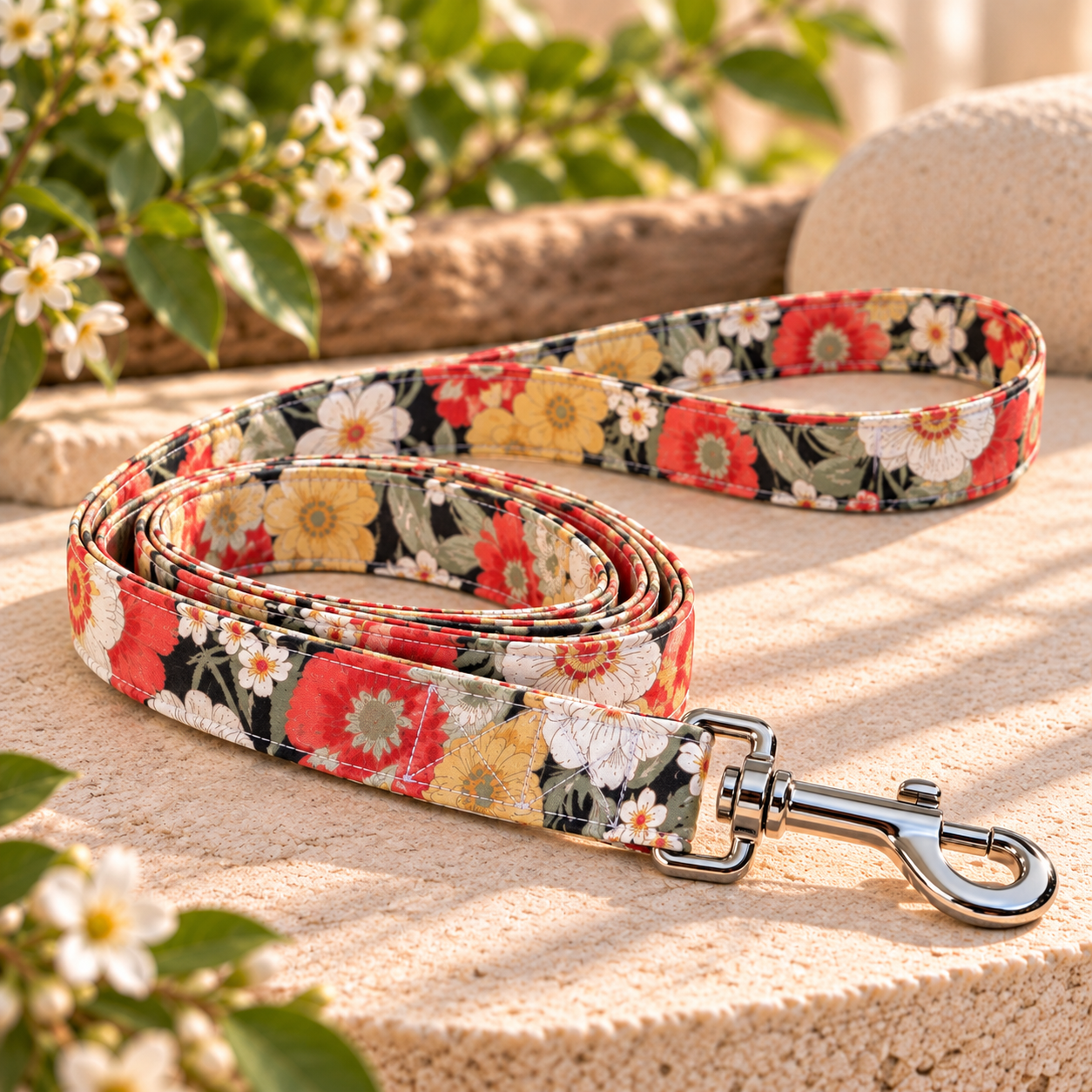 Vintage bloom cotton Martingale collar