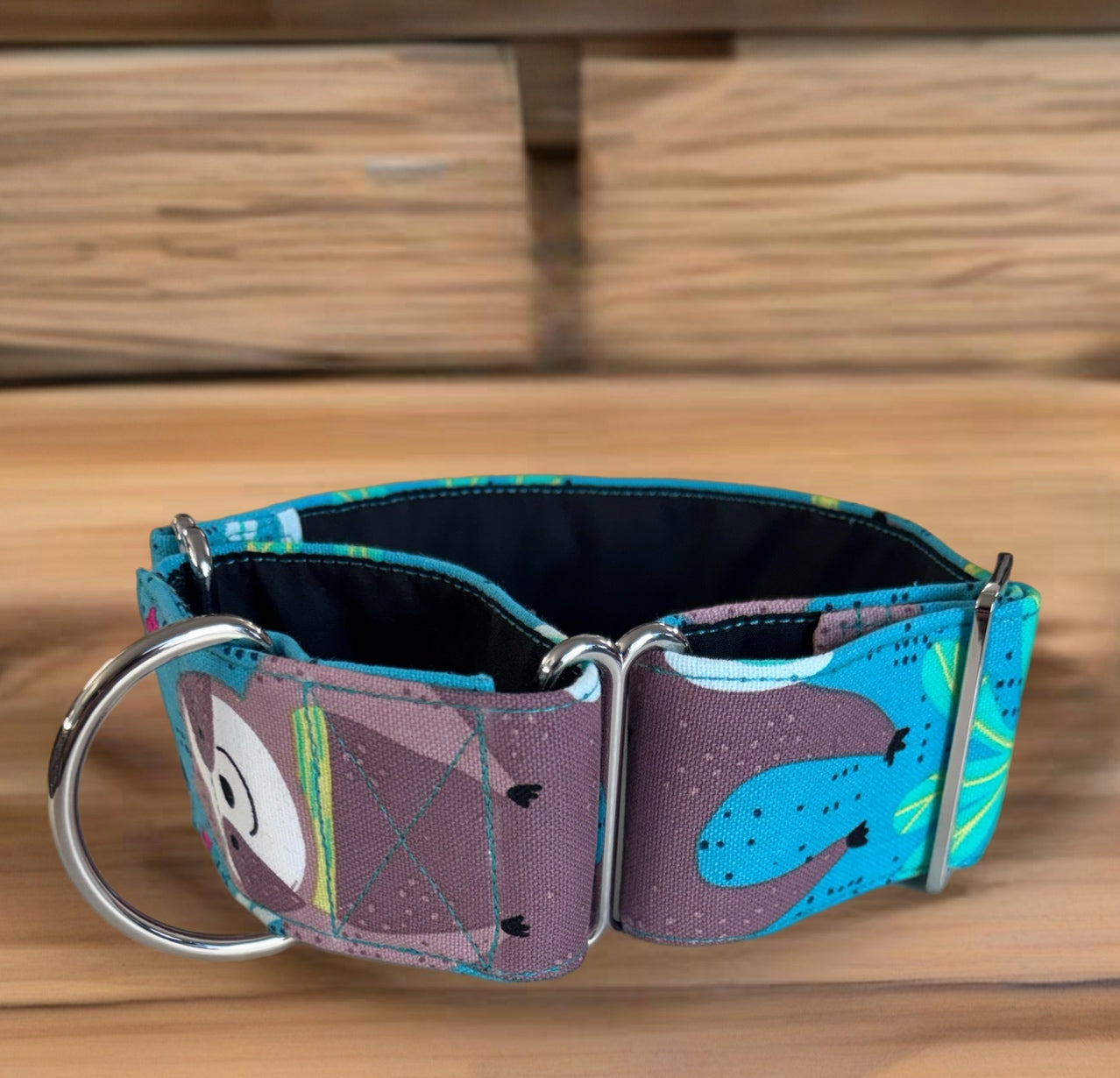 Smiling Sloth cotton greyhound Martingale collar