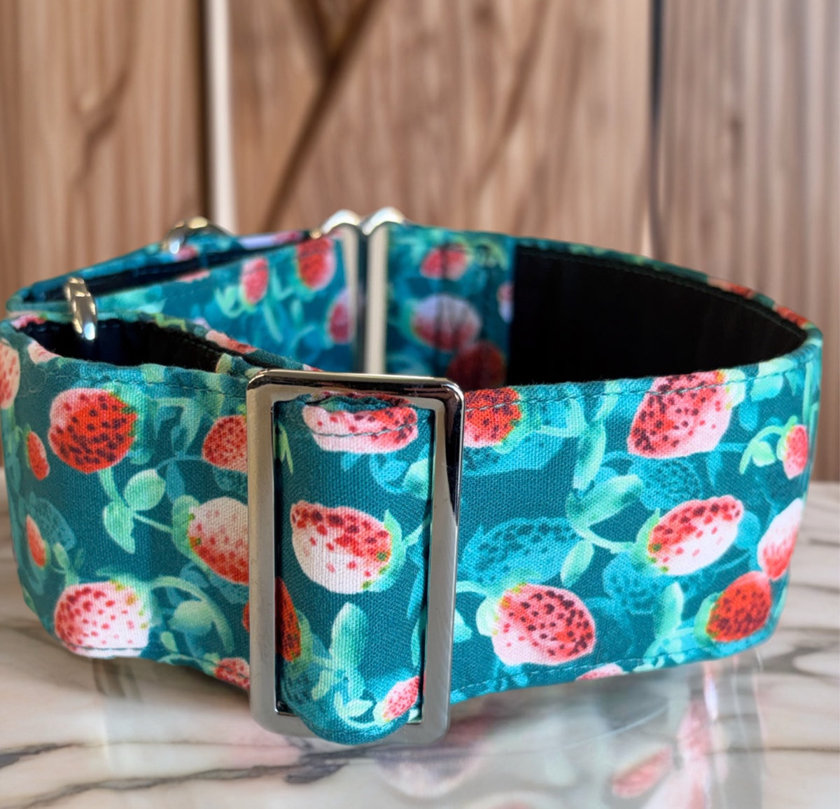 Strawberry fields cotton greyhound Martingale collar