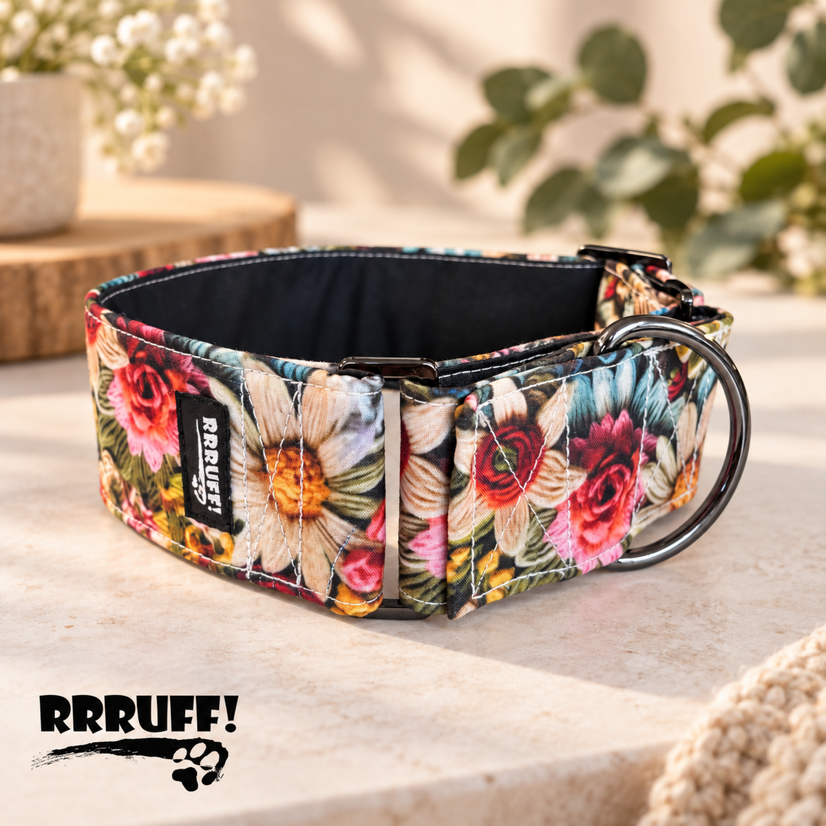 Botanical heirloom vintage design greyhound martingale, super soft