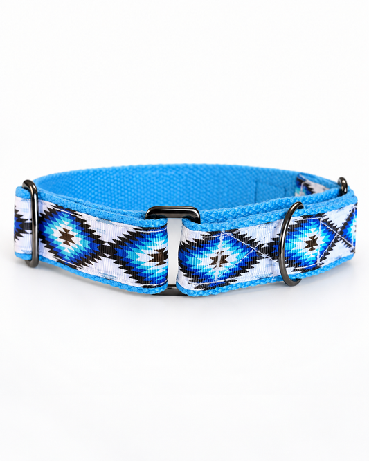 Desert Blue greyhound Martingale collar 25mm every day house collar