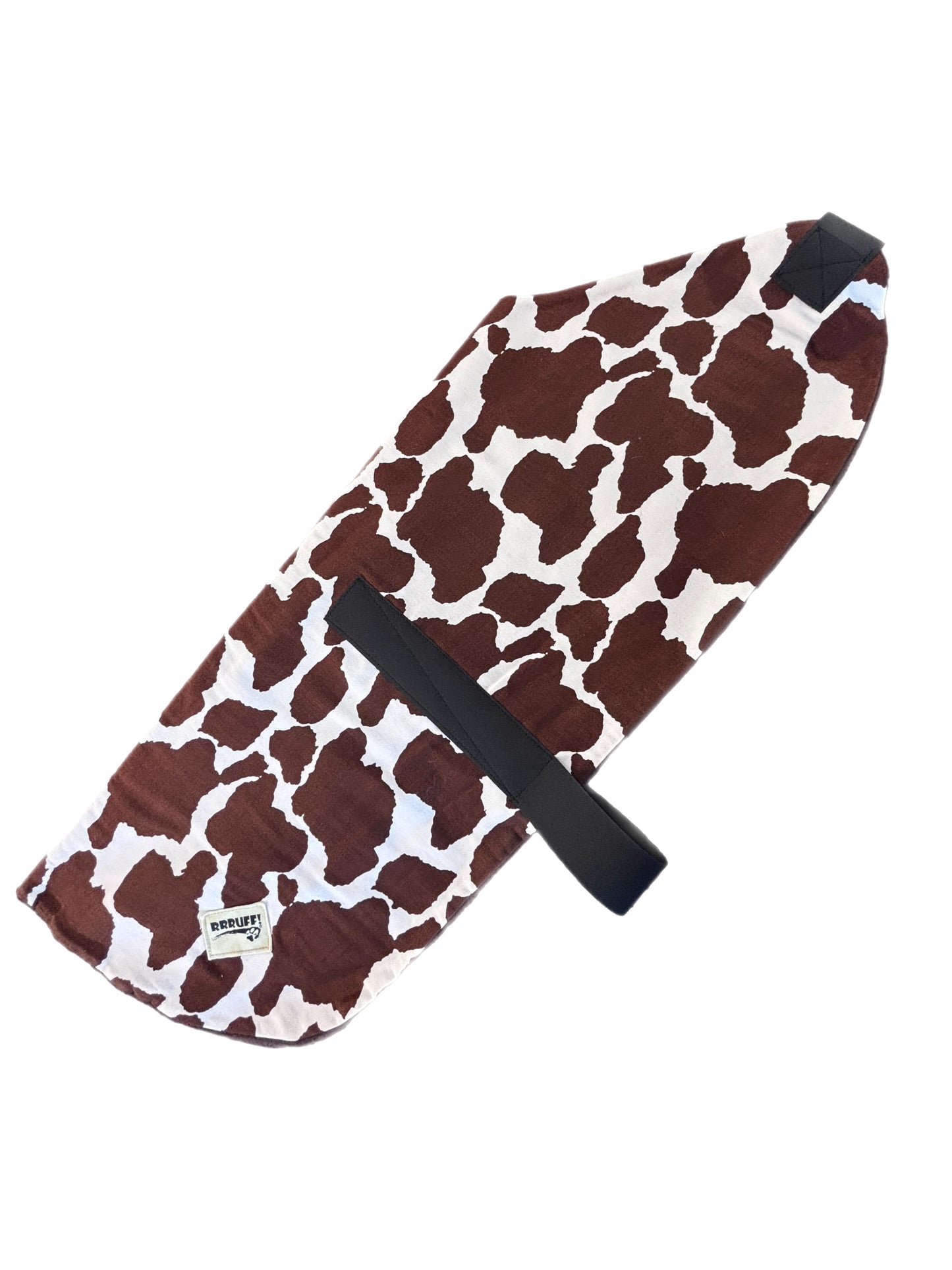Shop soiled brown cow print cotton & fleece greyhound sports standard size clearance