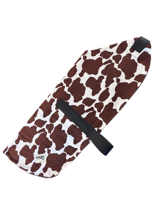 Shop soiled brown cow print cotton & fleece greyhound sports standard size clearance