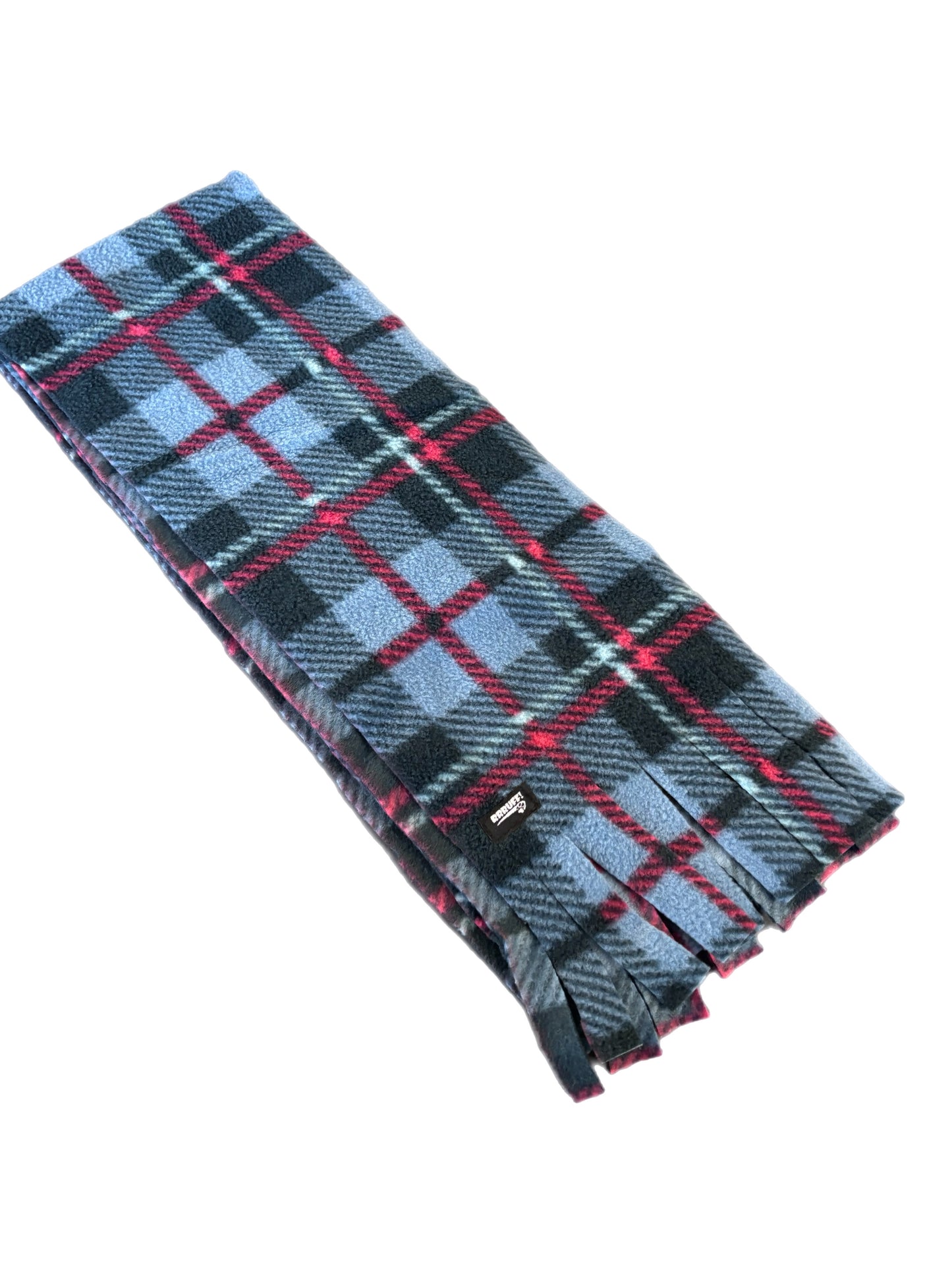 Fleecy scarf blush plaid or blue tartan matchy matchy lumberjack style