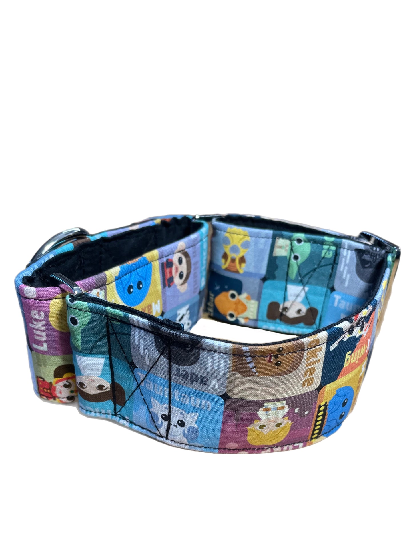 Star Wars greyhound Martingale collar cotton fabric covered 50mm width soft
