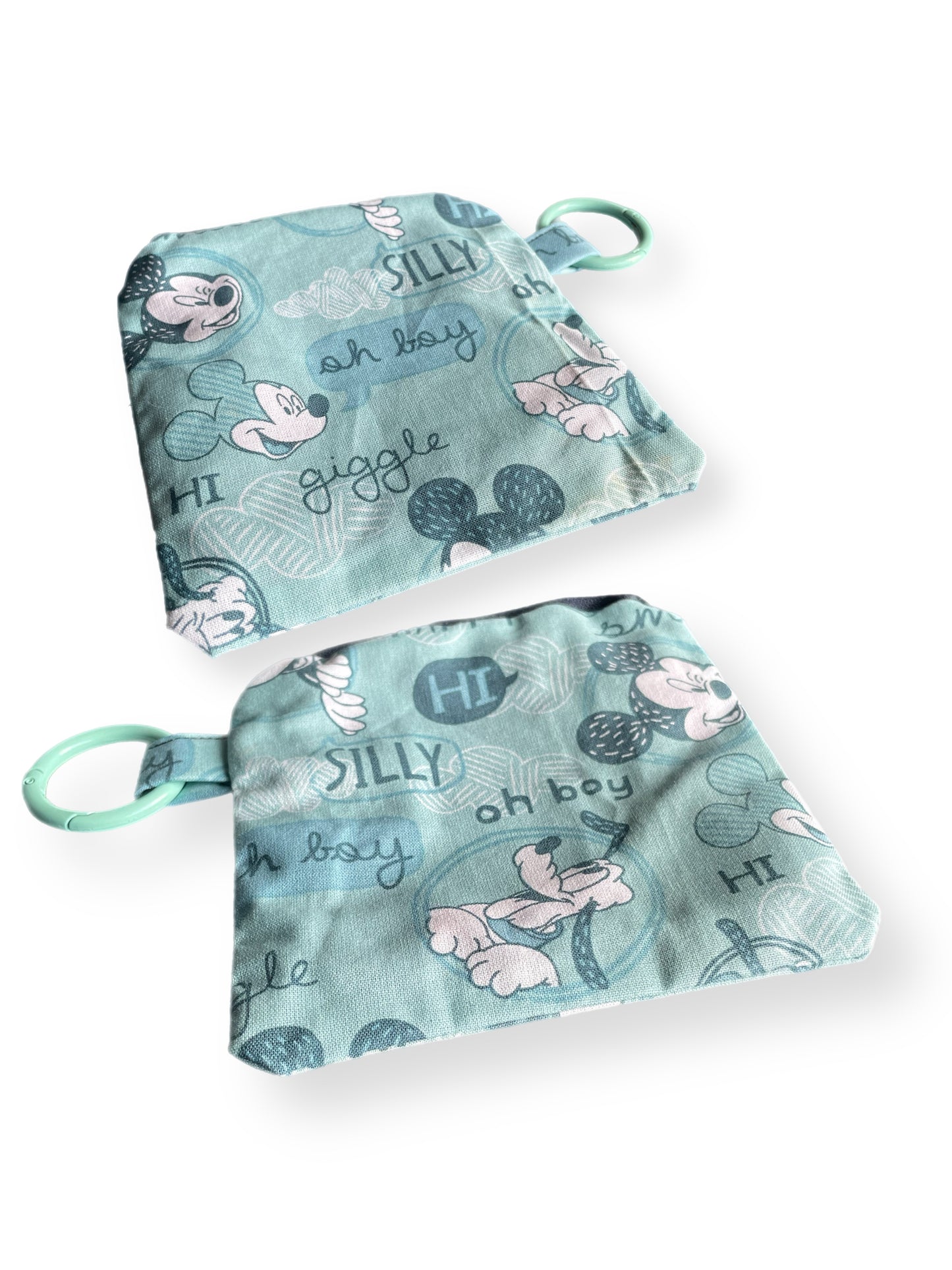 Mickey Mouse & Pluto on a soft sage, wide greyhound and whippet Martingale collar cotton super soft