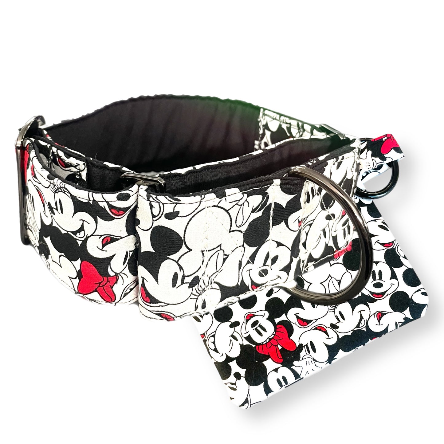 Mickey Mouse Greyhound whippet Martingale collar cotton wide super soft