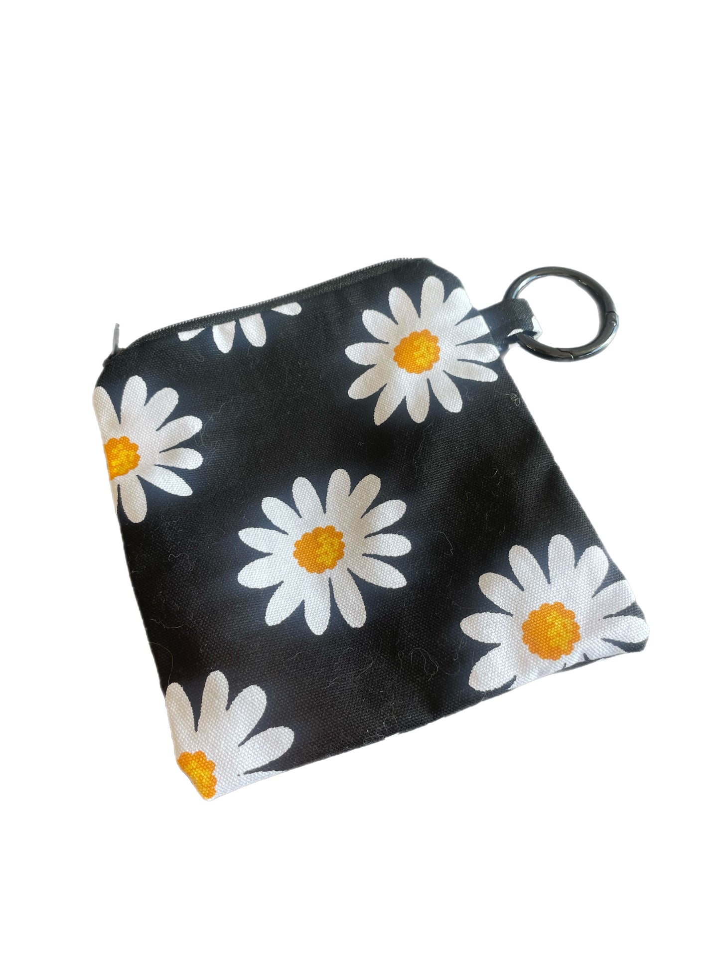 Wide Martingale collar daisies on black sturdy 50mm width