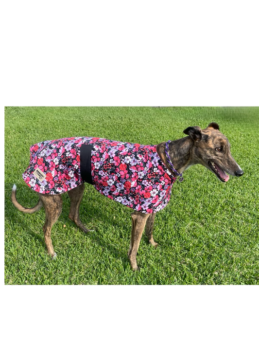Autumn range Greyhound floral print pin corduroy & Lightweight fleece washable