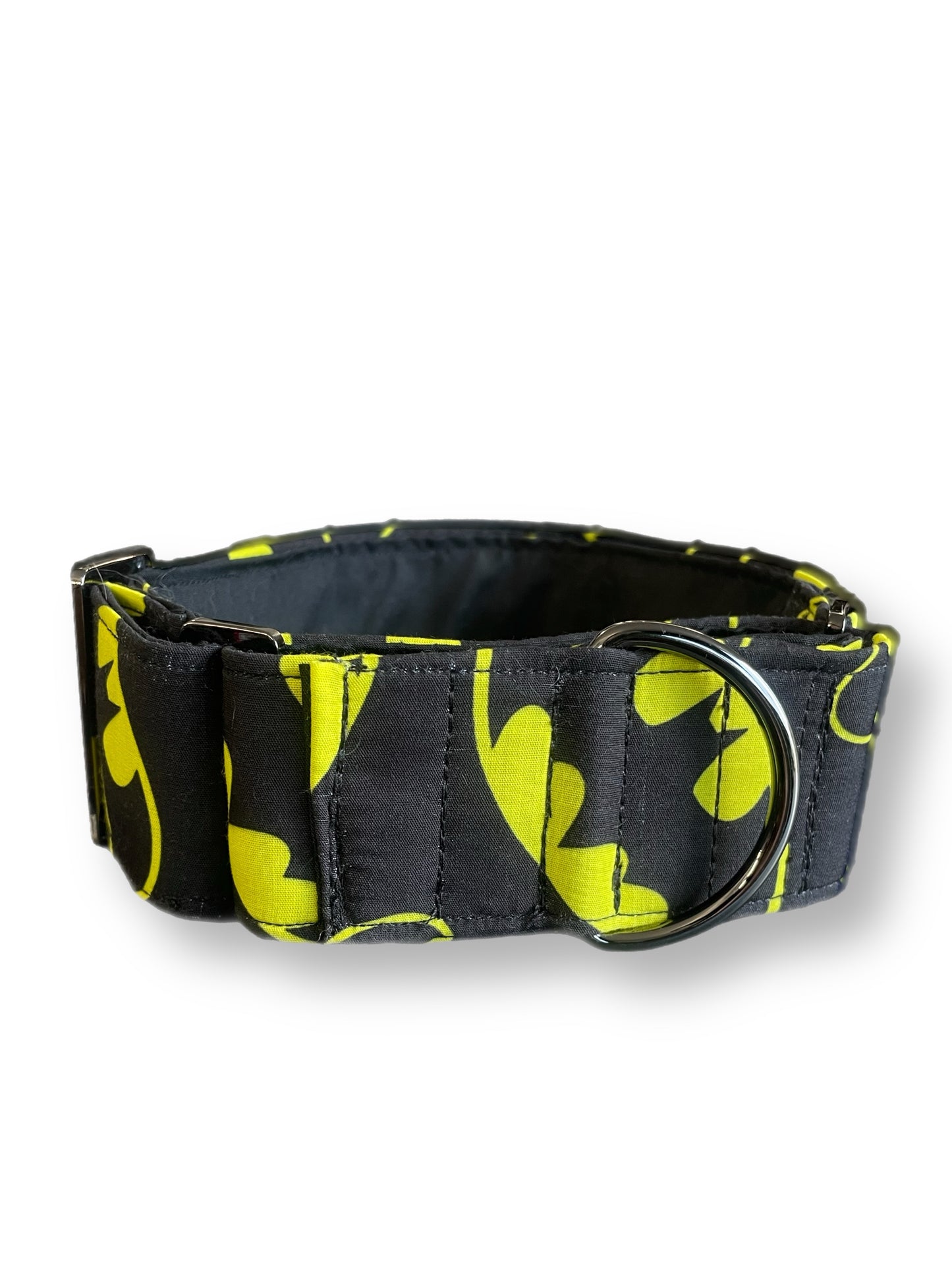 Batman Cotton blend covered greyhound Martingale collar 50mm width super soft