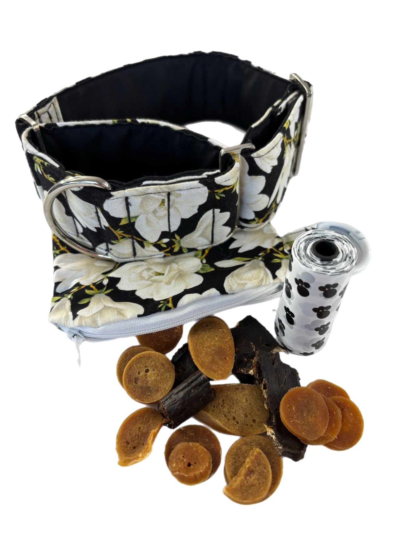 Gardenia flower greyhound wide Martingale collar cotton covered super soft