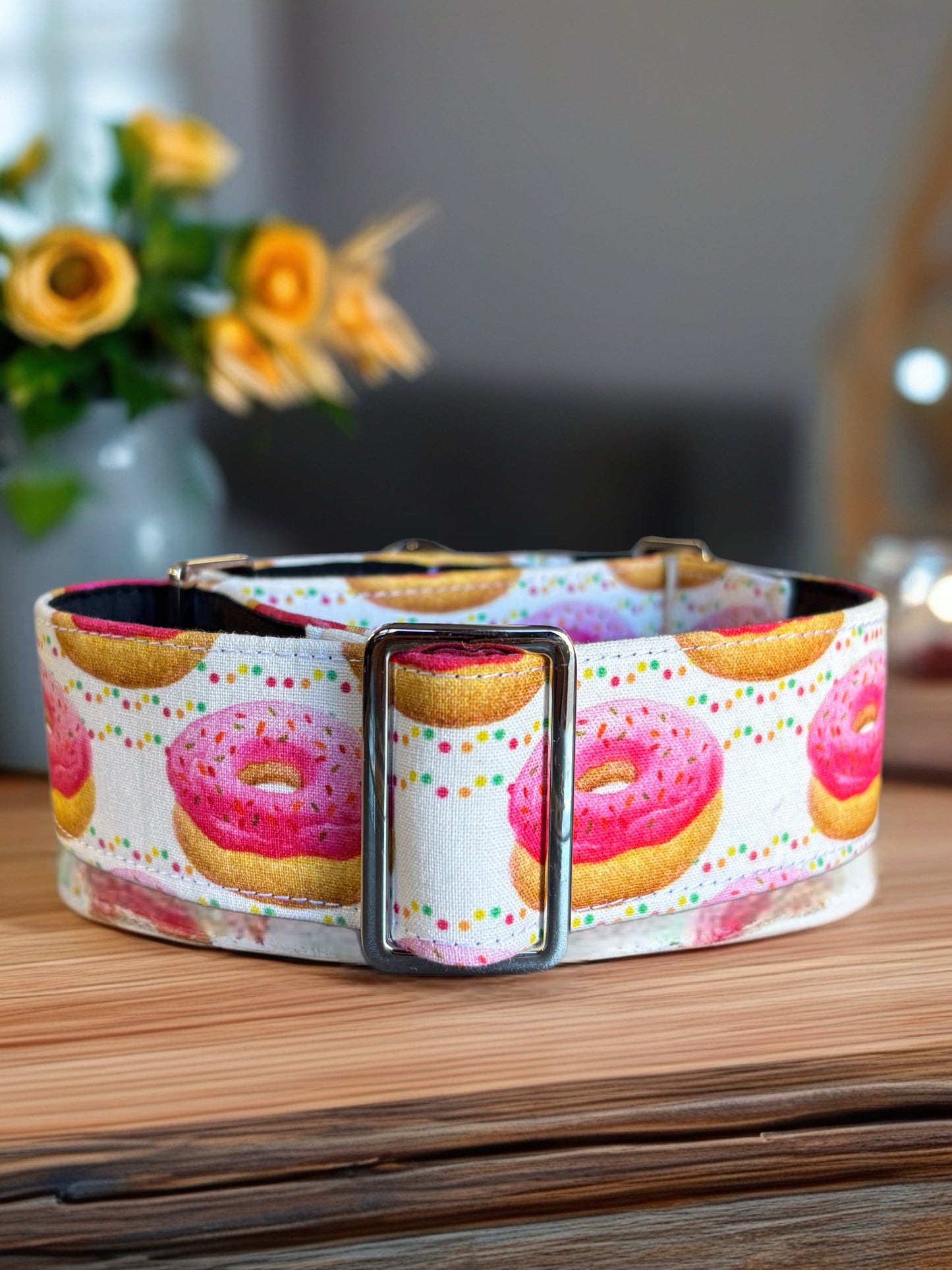 Delicious Donuts Martingale collar greyhound wide super soft cotton fabric