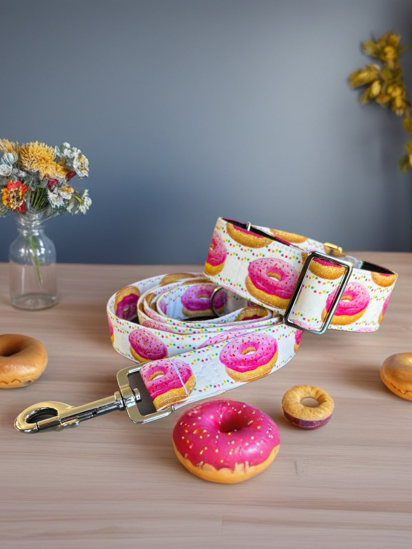 Delicious Donuts Martingale collar greyhound wide super soft cotton fabric