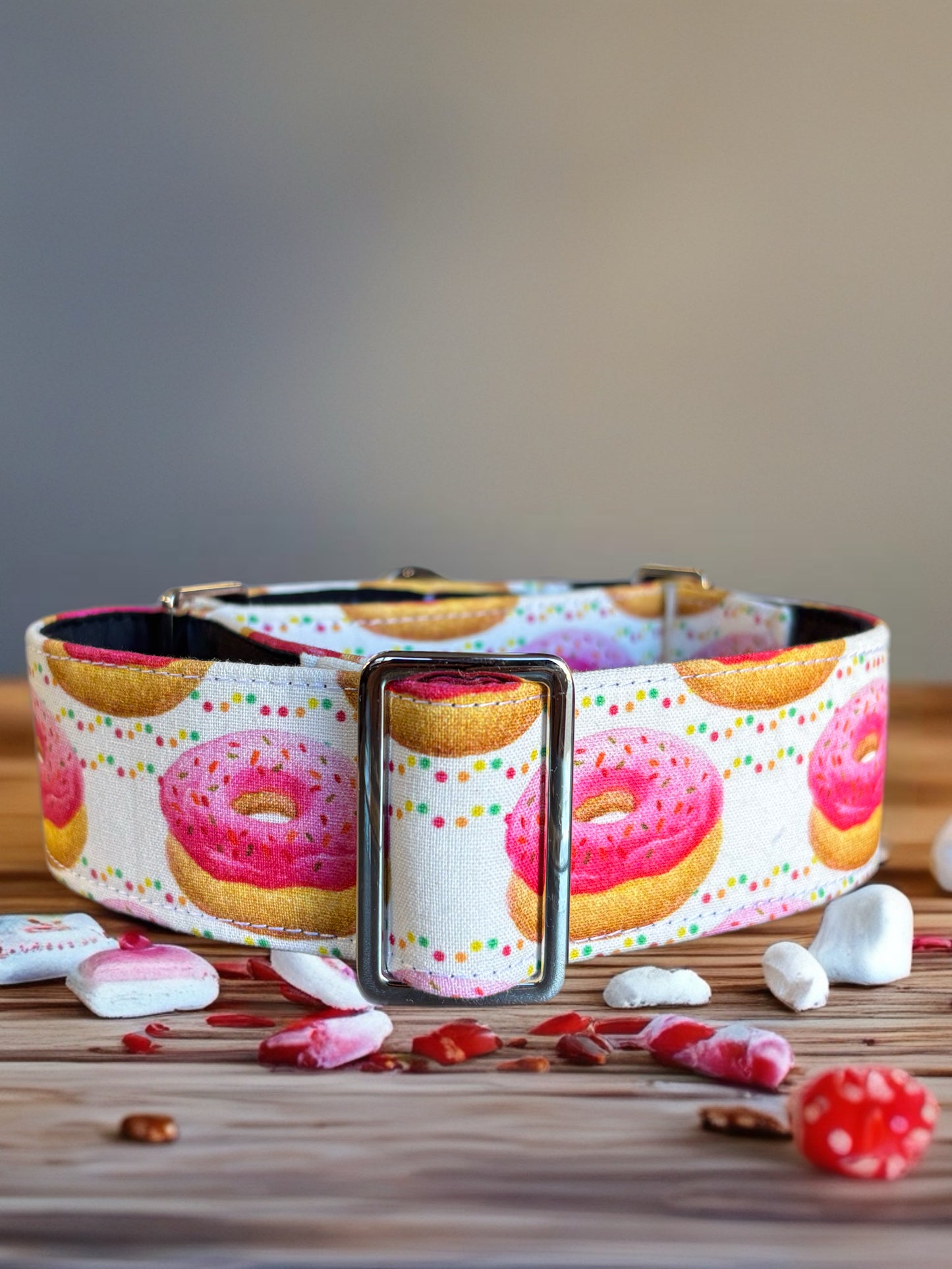 Delicious Donuts Martingale collar greyhound wide super soft cotton fabric