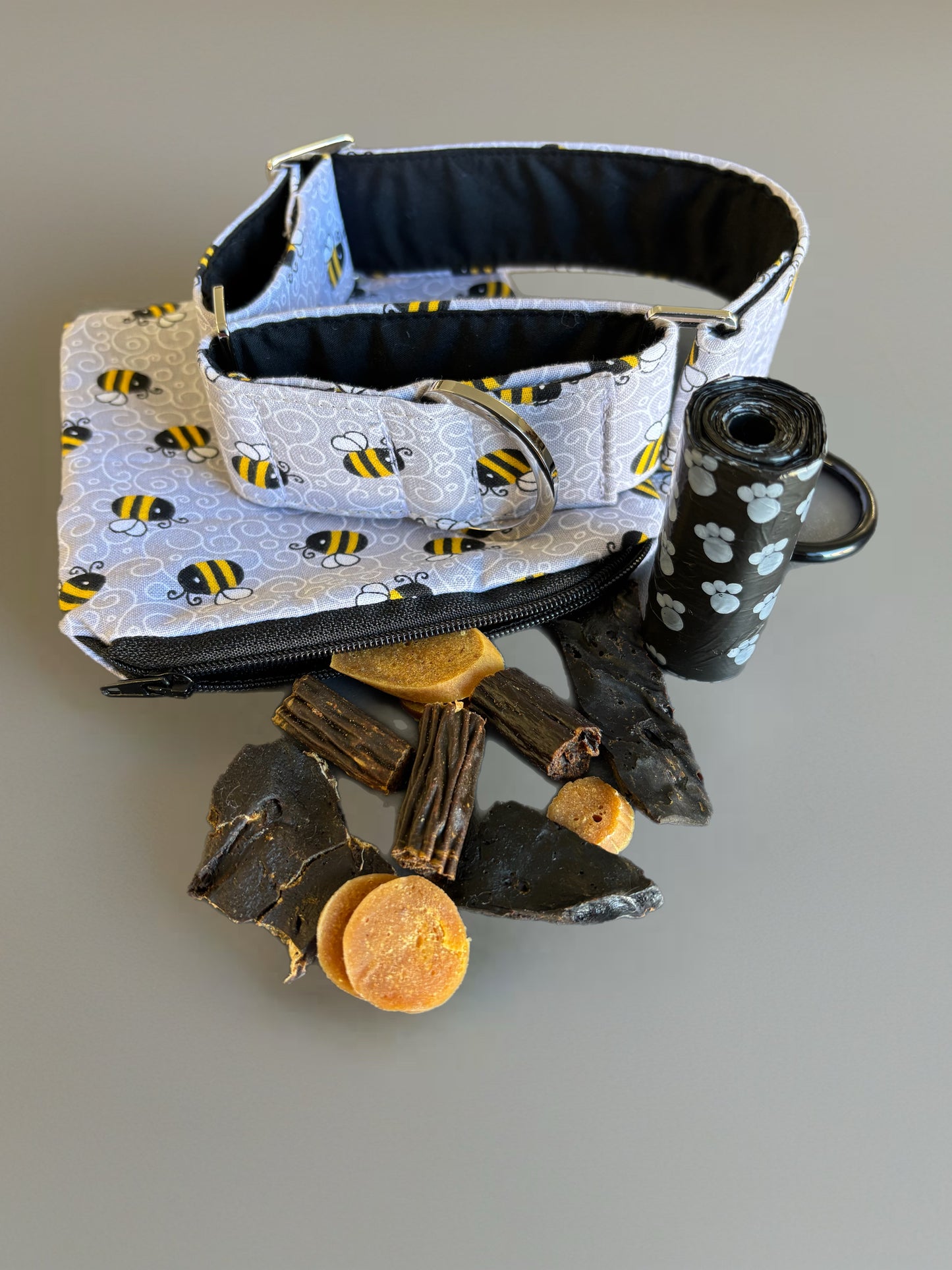 Don’t bee grey greyhound Martingale collar cotton covered 50mm width super soft