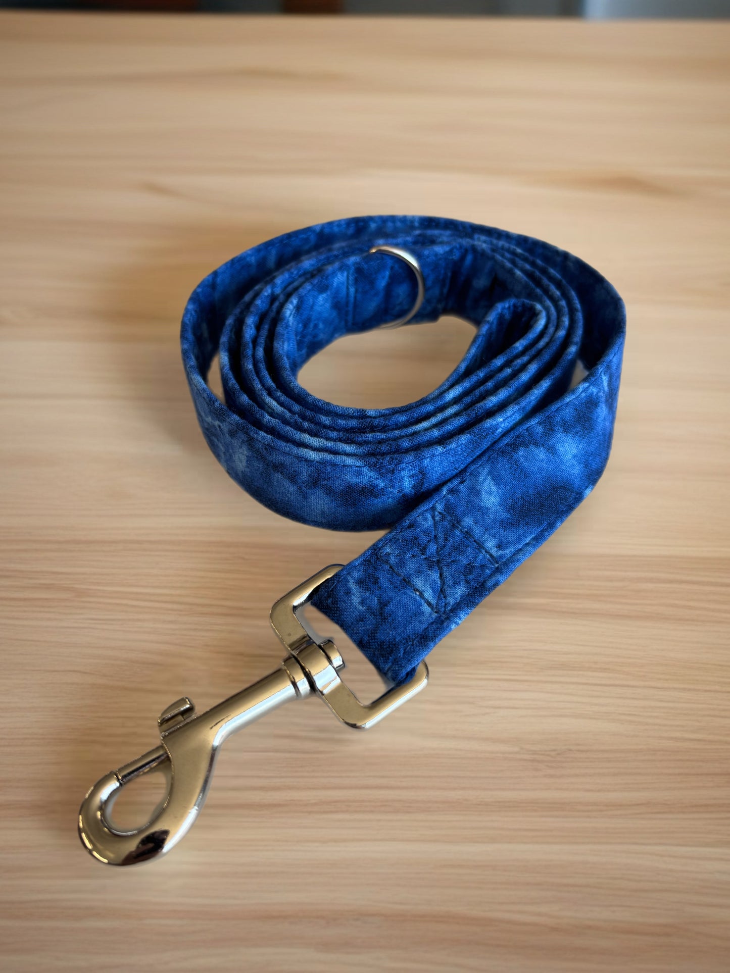 Blue hues cotton covered greyhound Martingale collar 50mm width