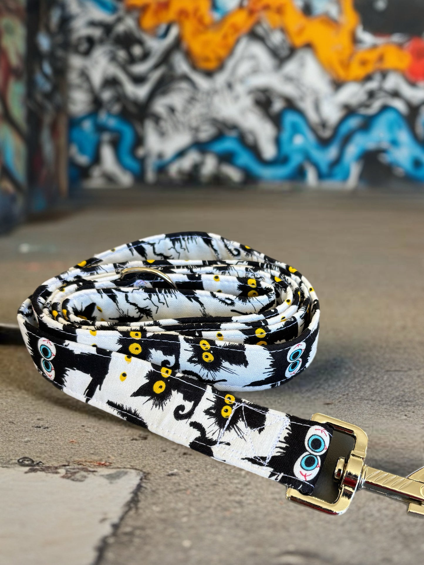 Midnight mischief black cats Martingale collar greyhound collar cotton super soft fabric