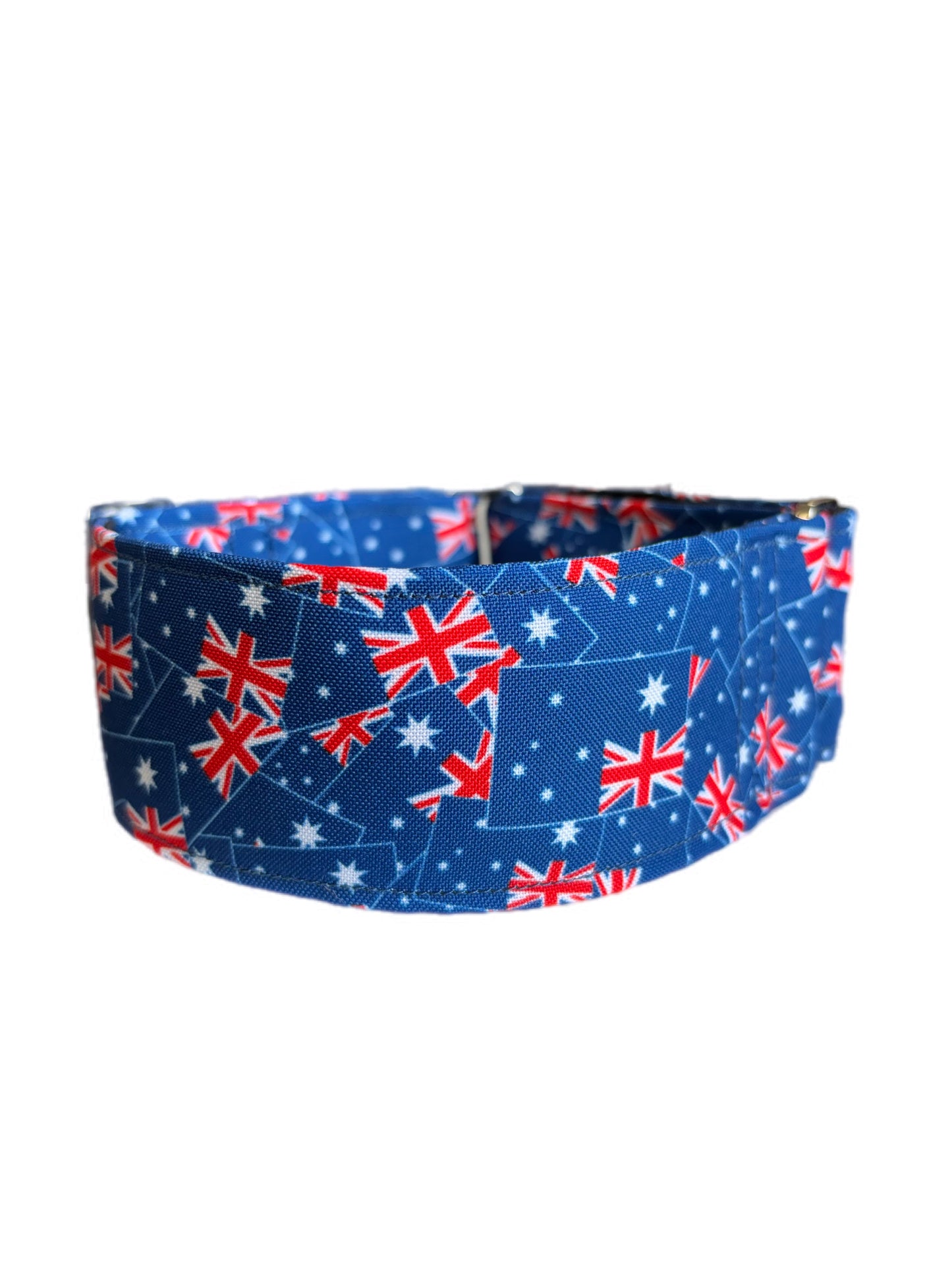 Australian flag Greyhound Martingale collar cotton covered 50mm width