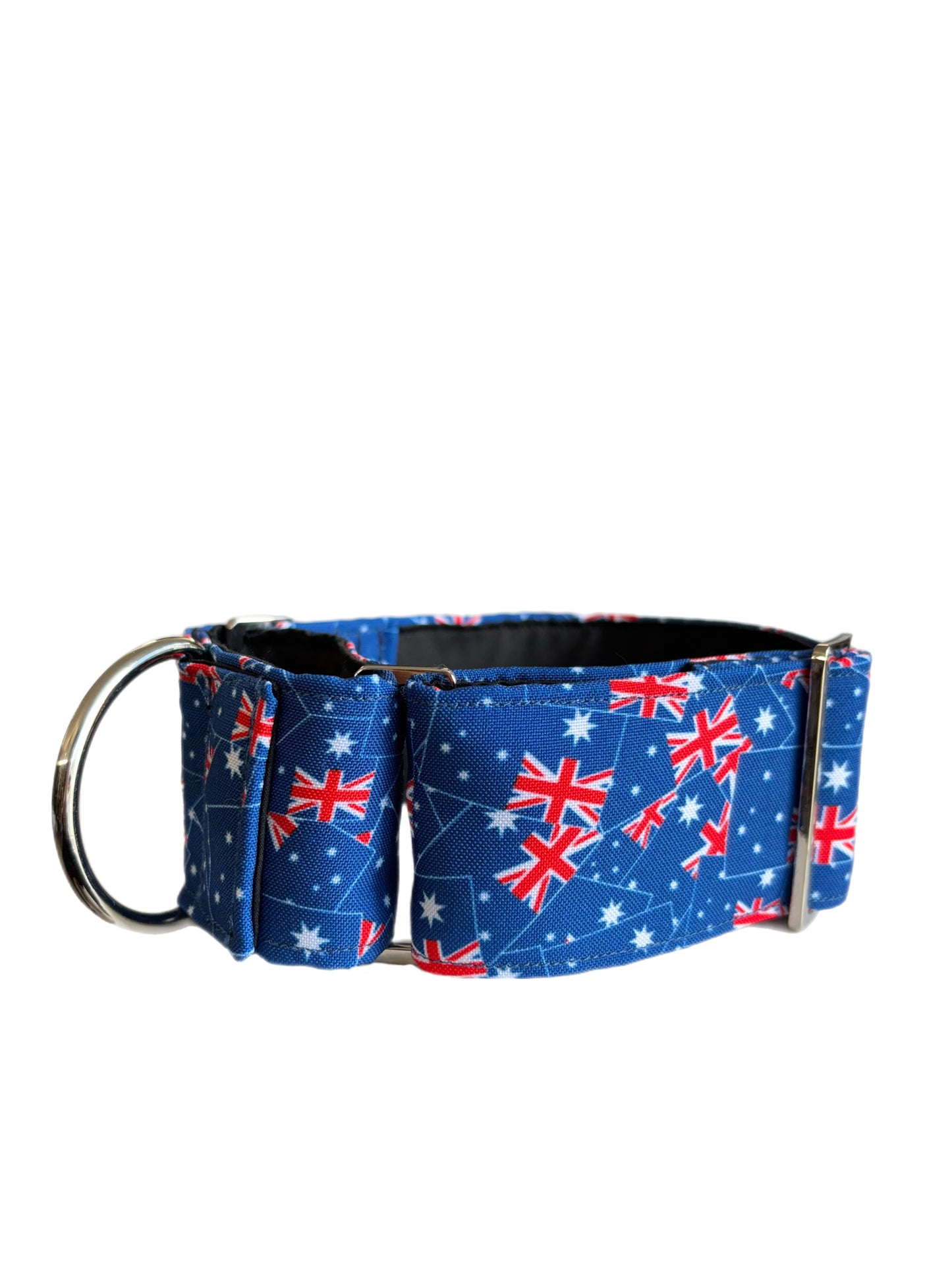 Australian flag Greyhound Martingale collar cotton covered 50mm width