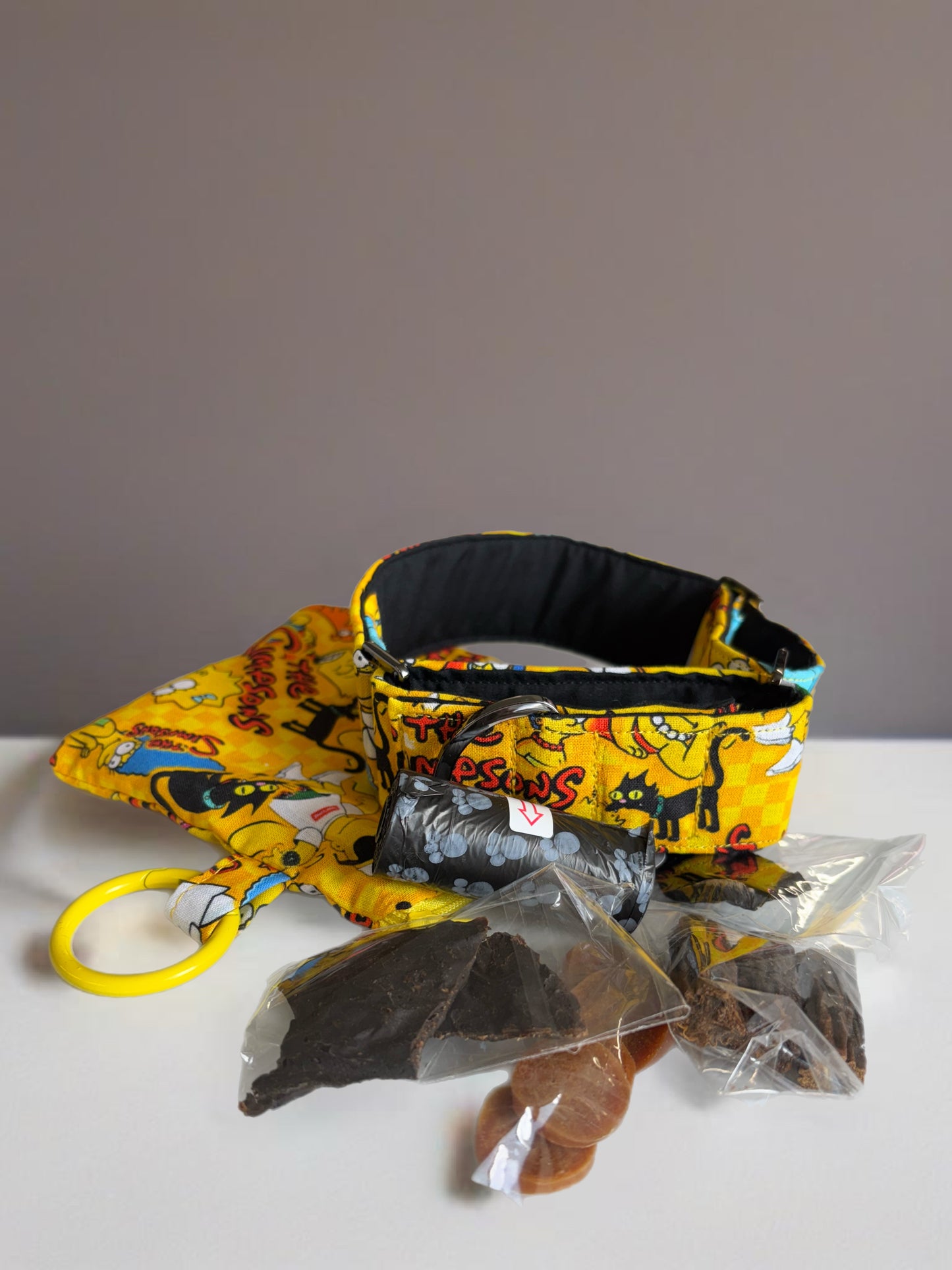 Our newest addition Simpsons greyhound Martingale collar cotton covered super soft