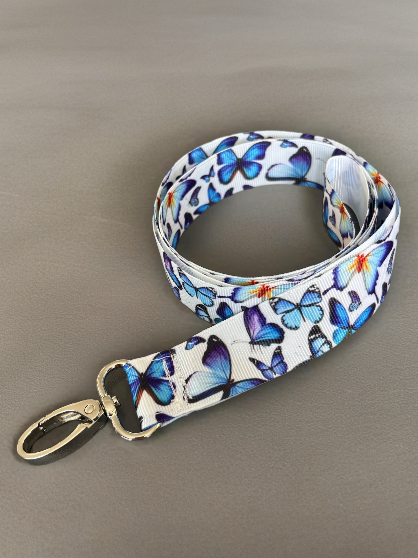 Summer blue butterflies cotton covered greyhound Martingale collar