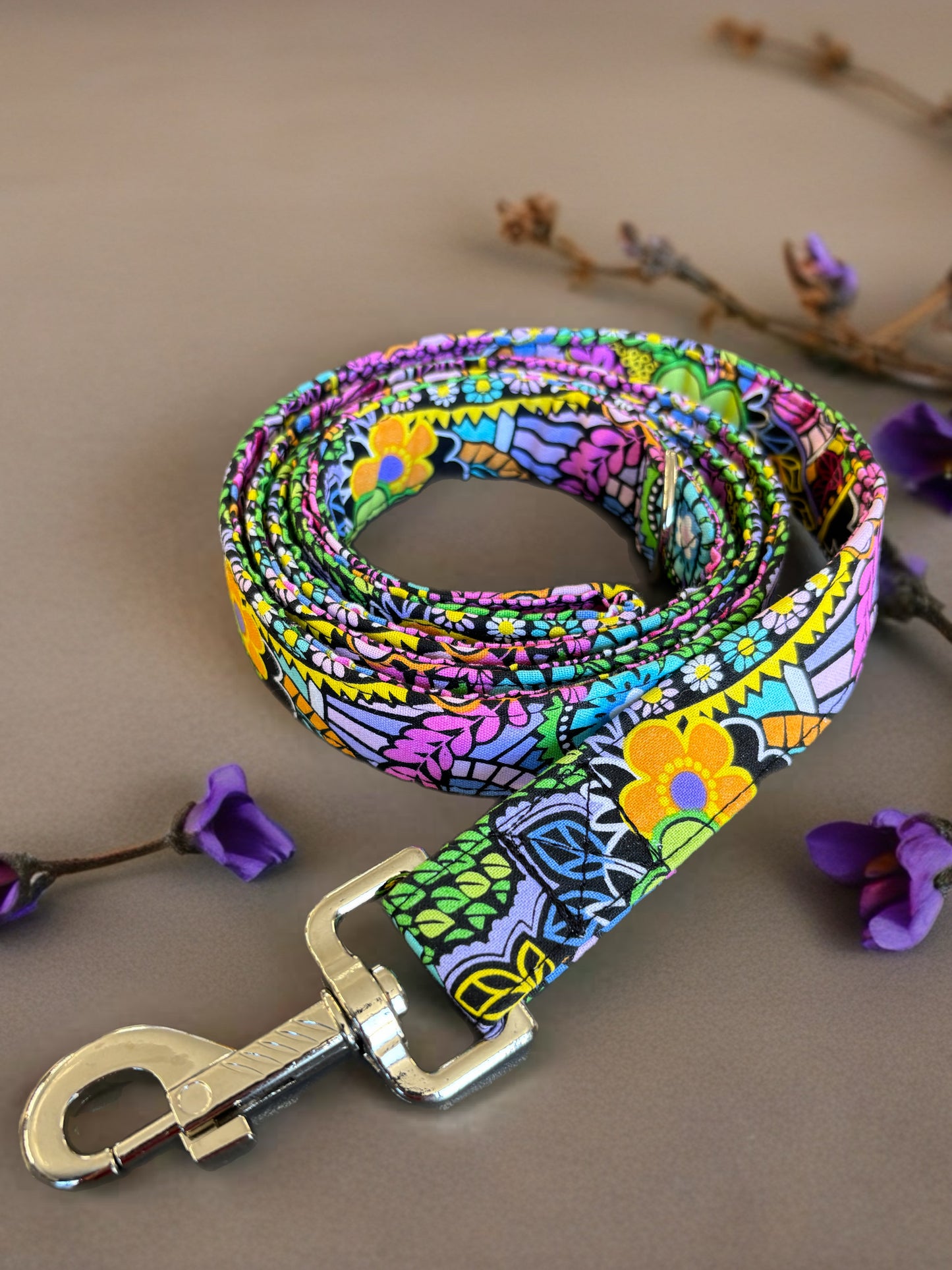 Groovy garden party Greyhound Martingale collar cotton soft