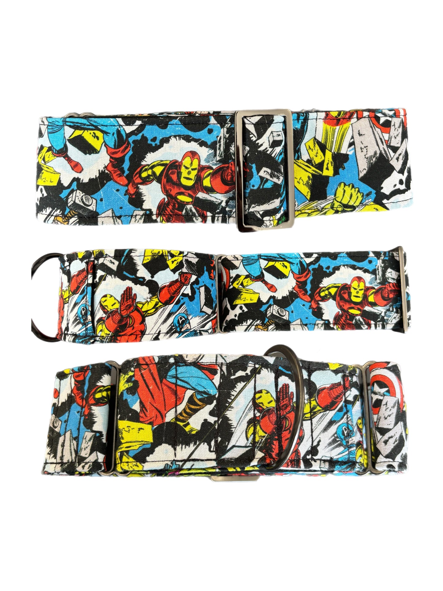 Only one of each! 50mm Cotton martingale collar plus go bag filled with treats. On sale