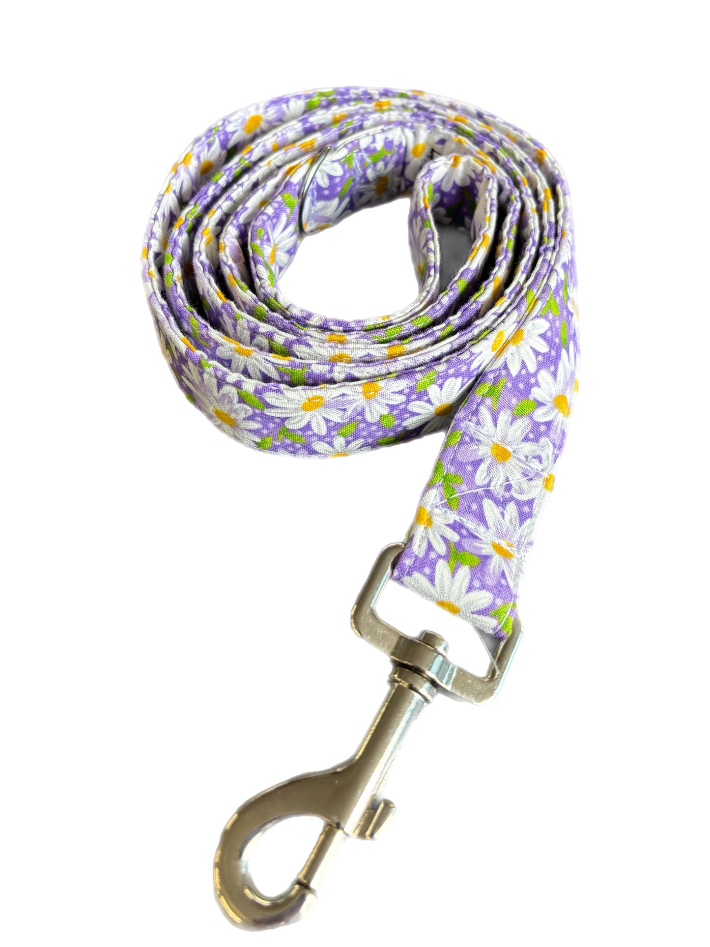 Soft purple daisies design Cotton covered greyhound Martingale collar wide super soft