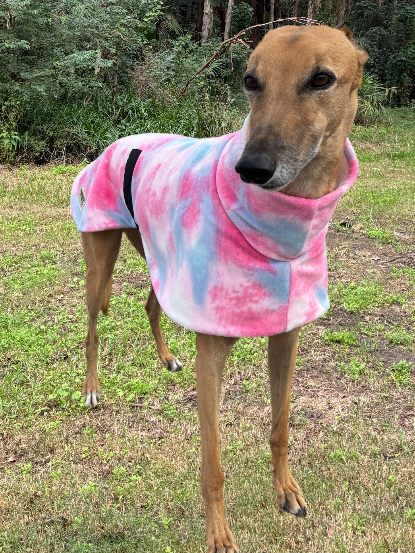 Snow princess snuggly pink tie dye fleece sports