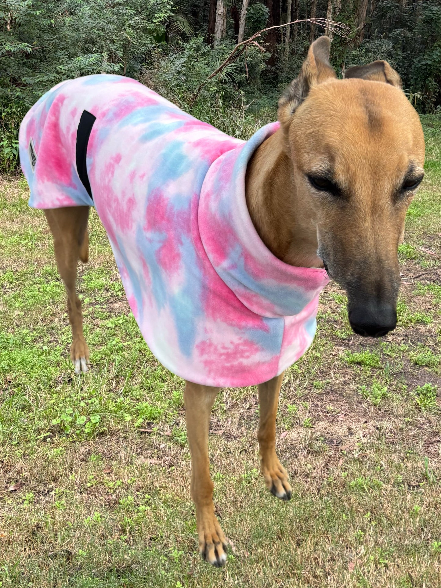 Snow princess snuggly pink tie dye fleece sports