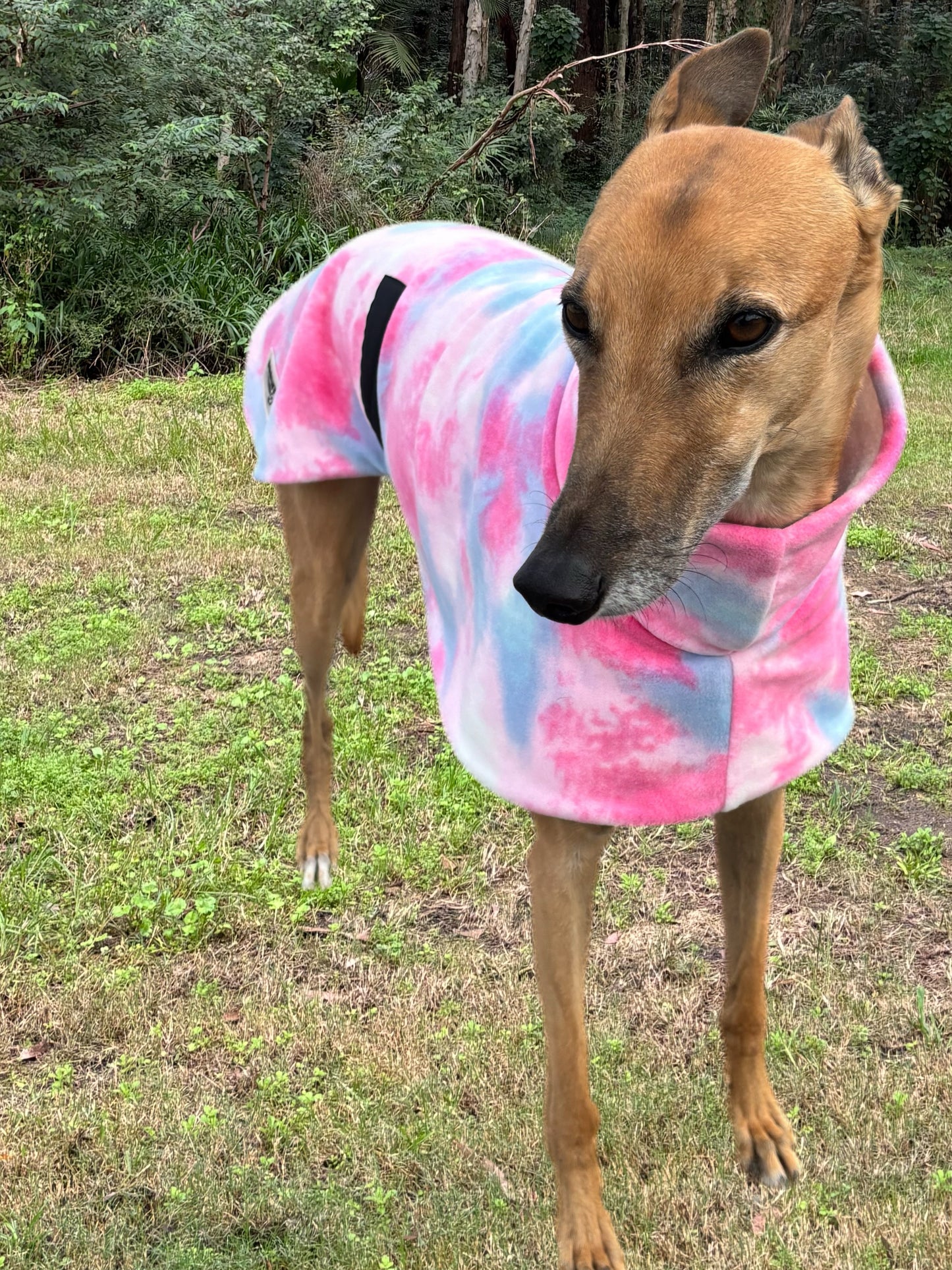 Snow princess snuggly pink tie dye fleece sports