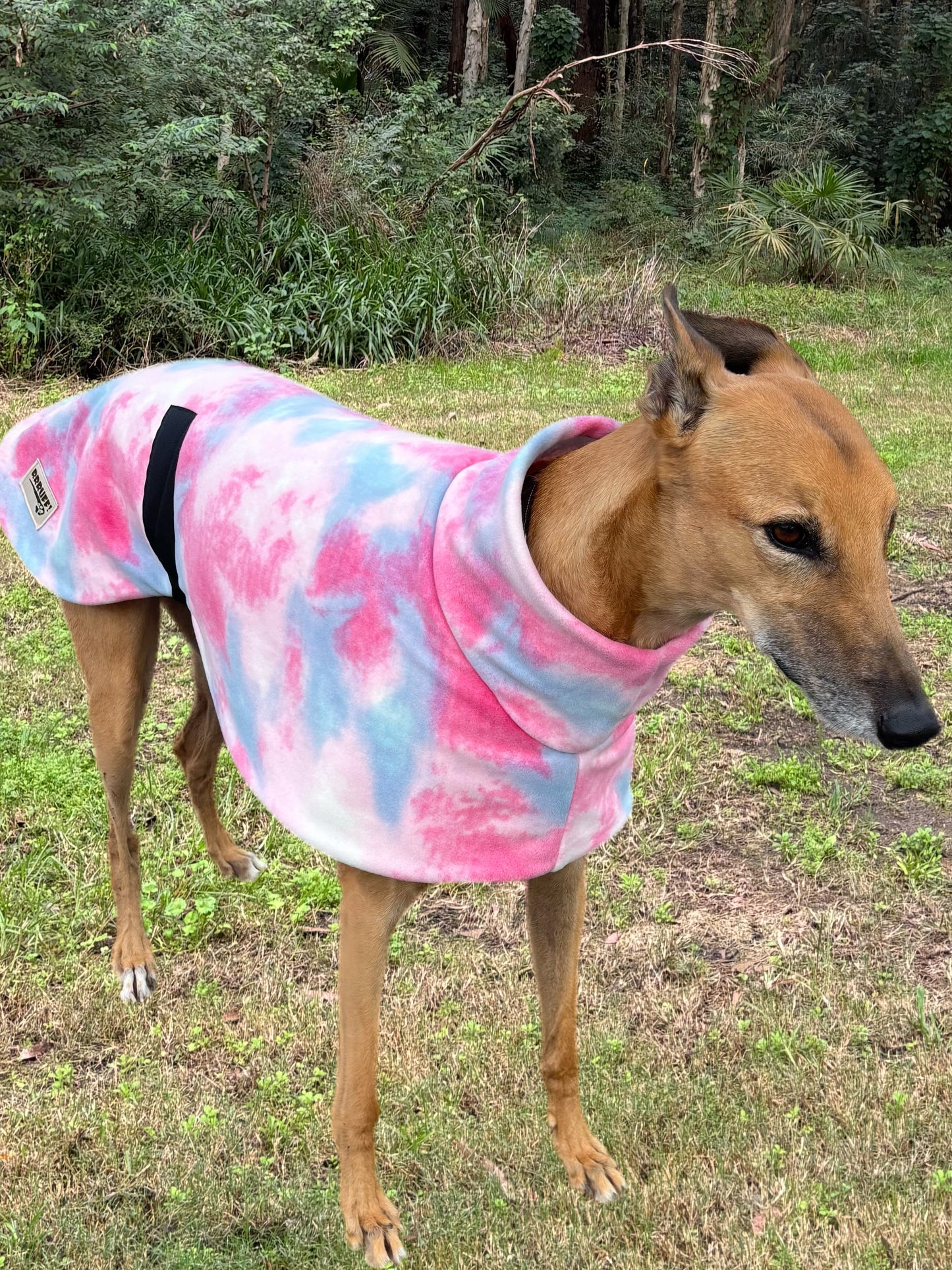 Snow princess snuggly pink tie dye fleece sports