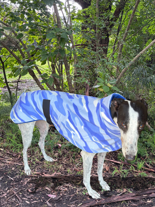 Blue winter weight windcheater fleece sports
