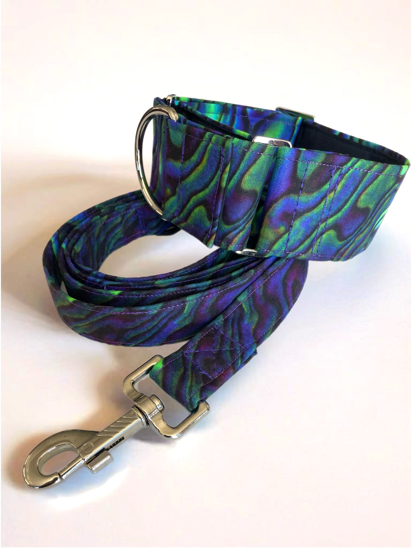 Abalone Paua shell snuggly green & purple tones fleece sports
