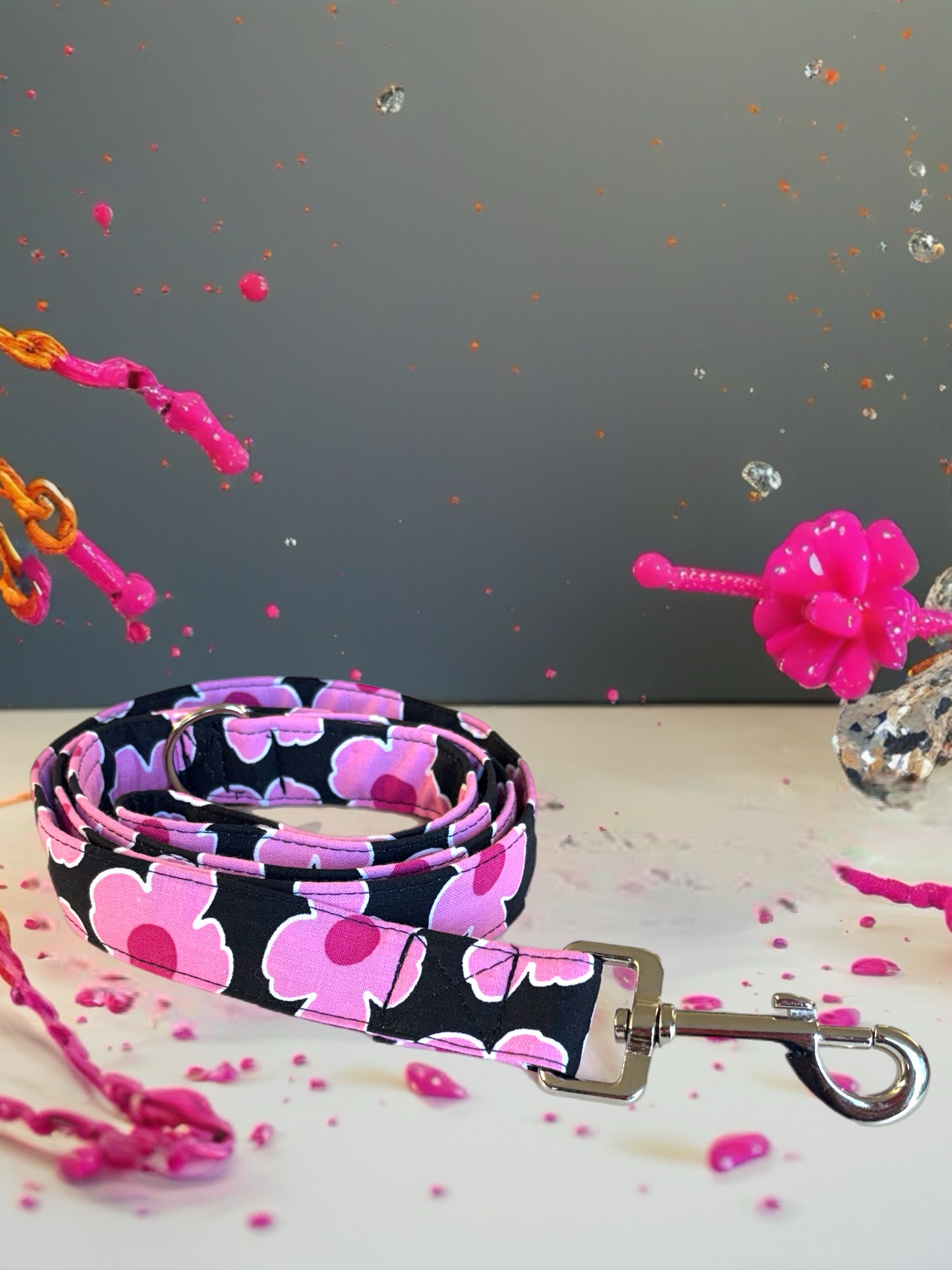 Cute pink Martingale collar greyhound super soft cotton fabric