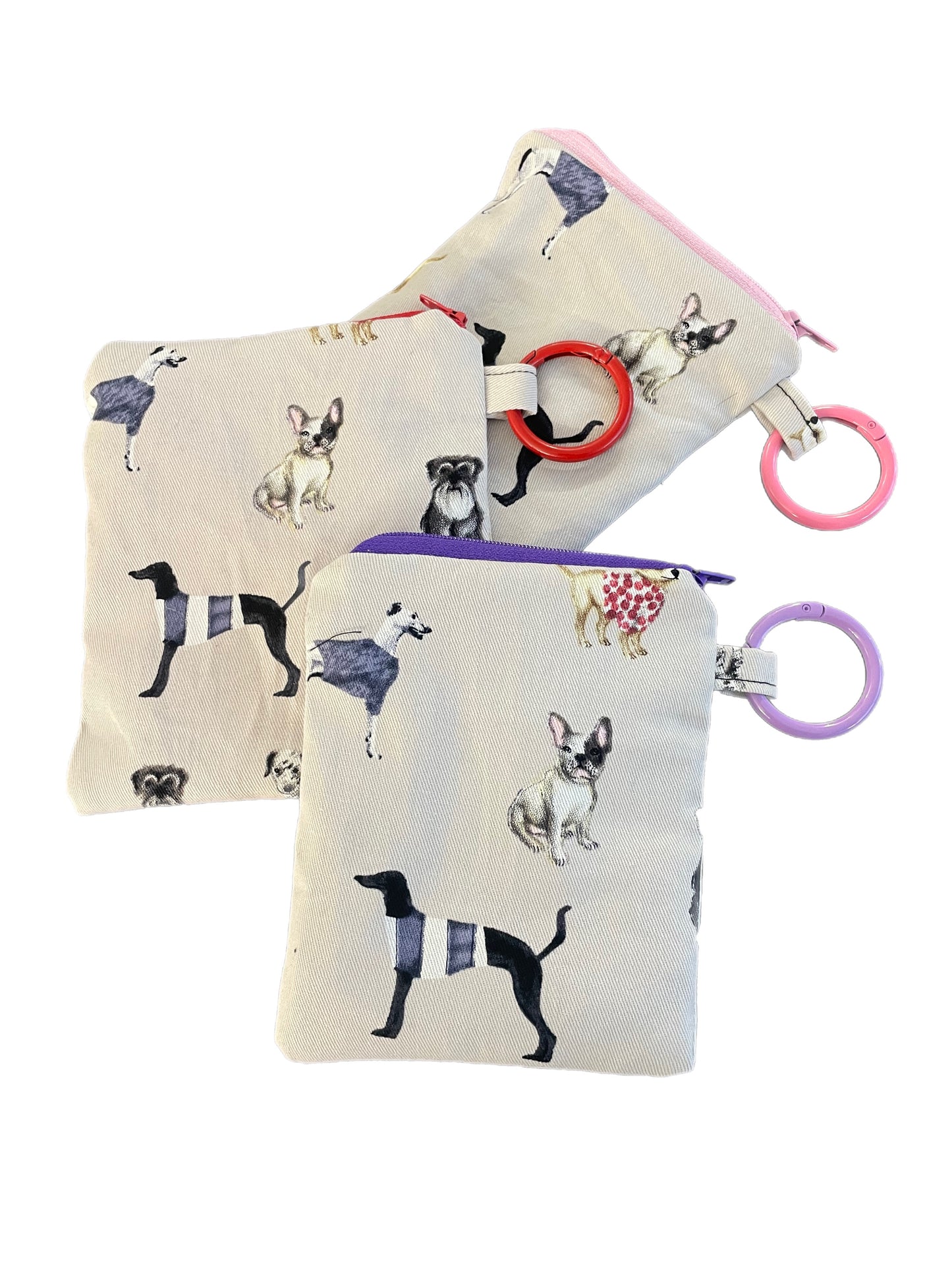 Greyhound feature go bags, treat/poo bag holder, coin bag