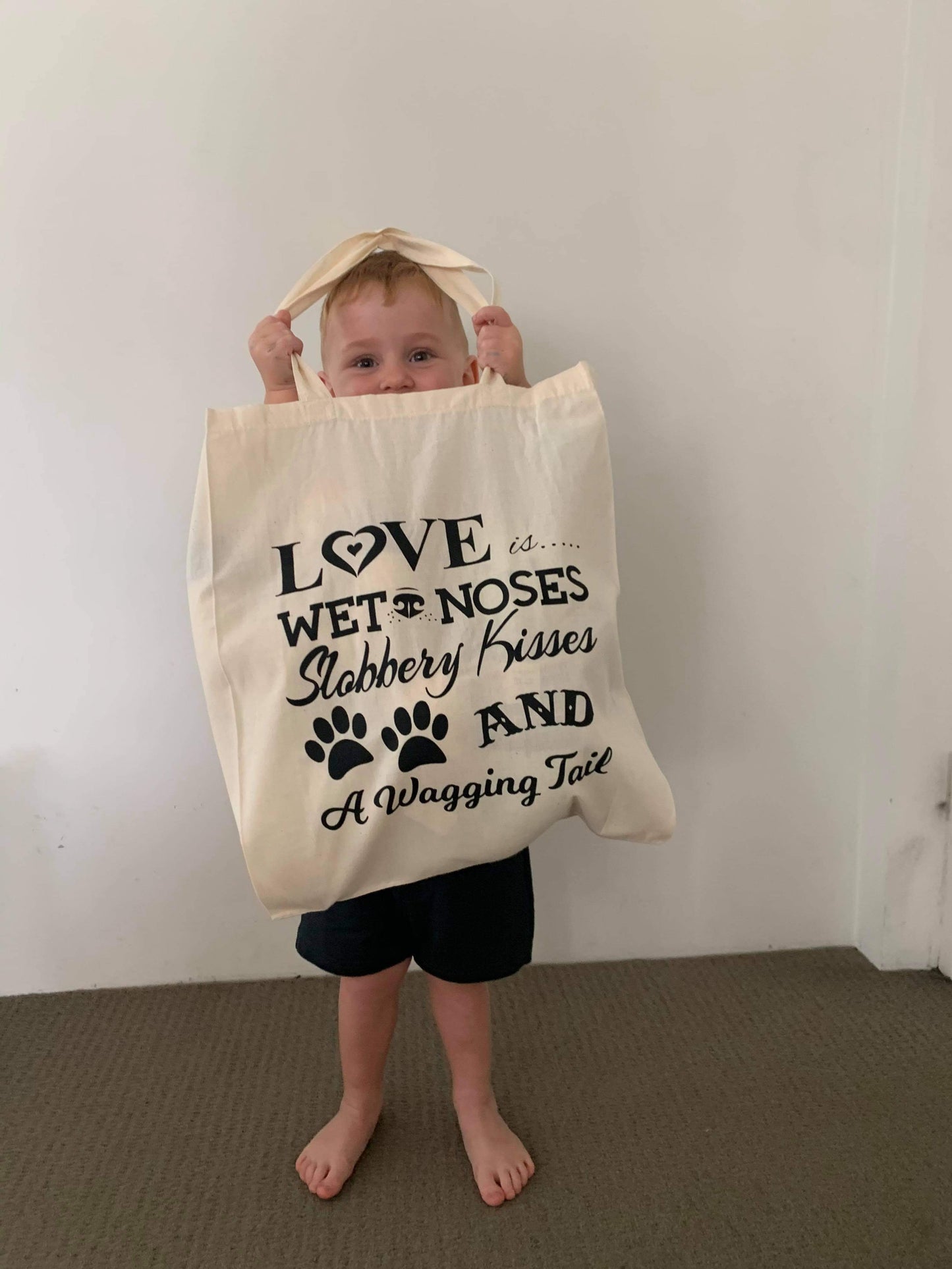tote bag book bag shopping bag doglover doggy bag birthday gift