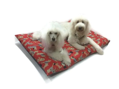 Dog Bed cover, DIY Stuff It Cotton Red Washable Removable Cover With zip